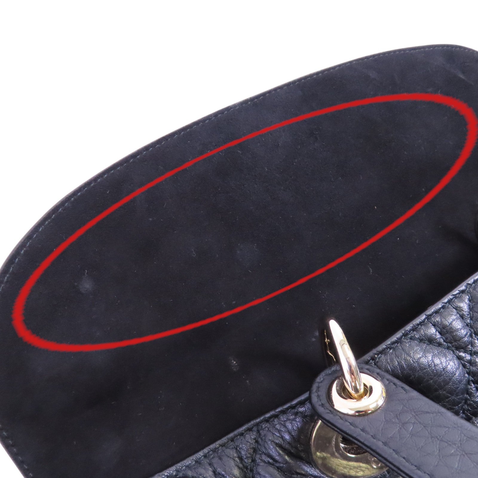 Dior 牛皮皮革Lady Dior Large金扣手挽肩背兩用袋