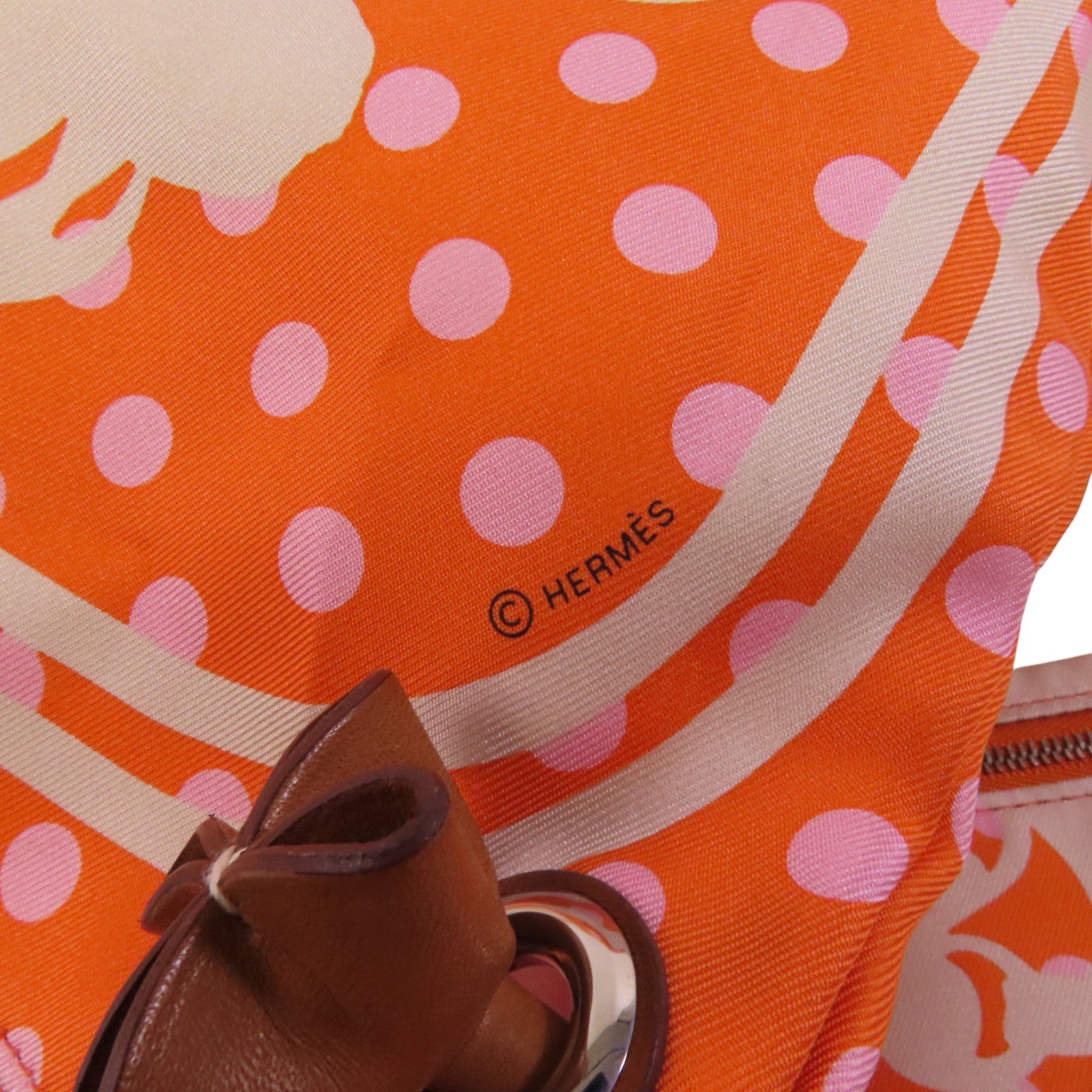 HERMES 絲質Silky City銀扣肩背袋