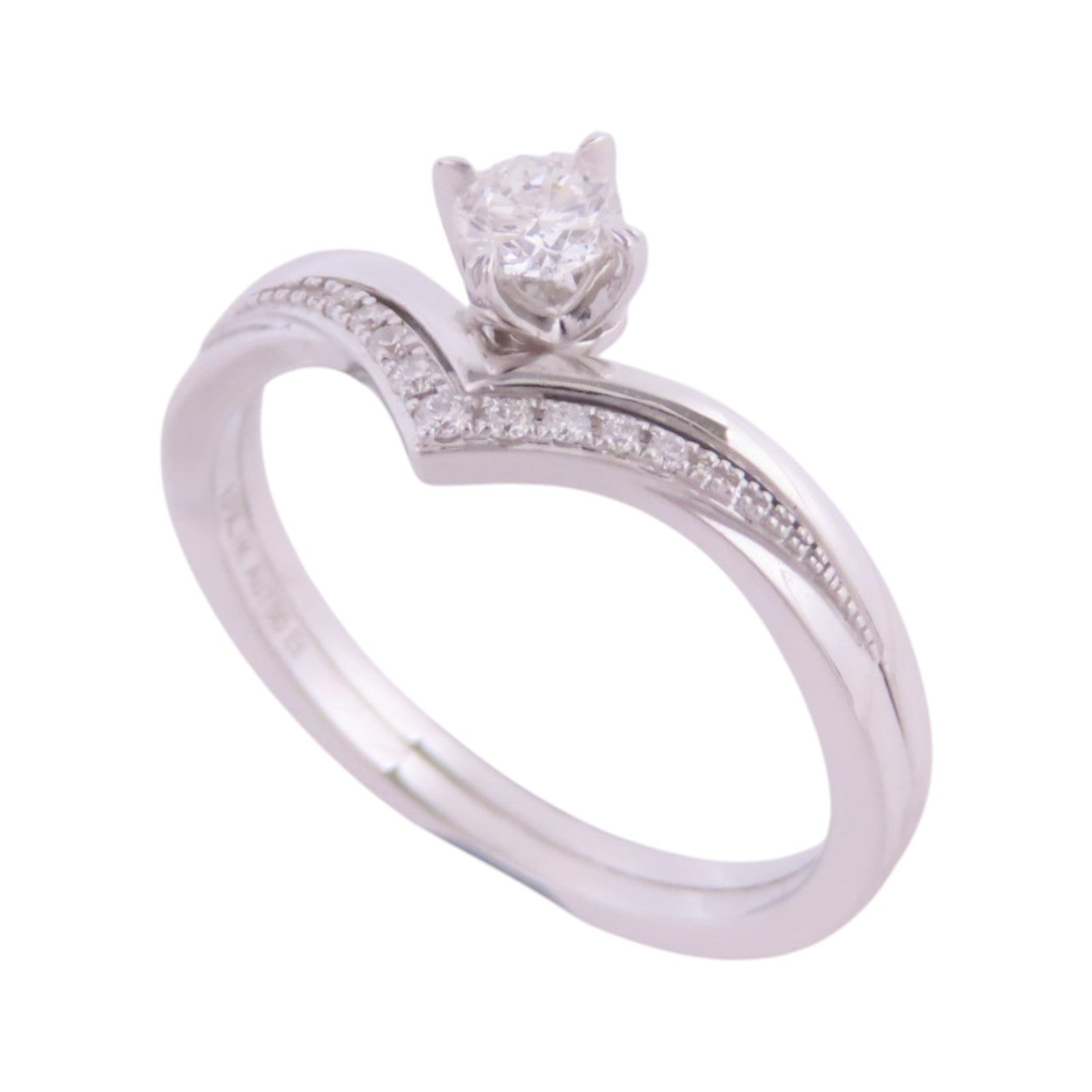 JEWELRY 18K白金/鑽石Diamond Ring戒指US#5.75