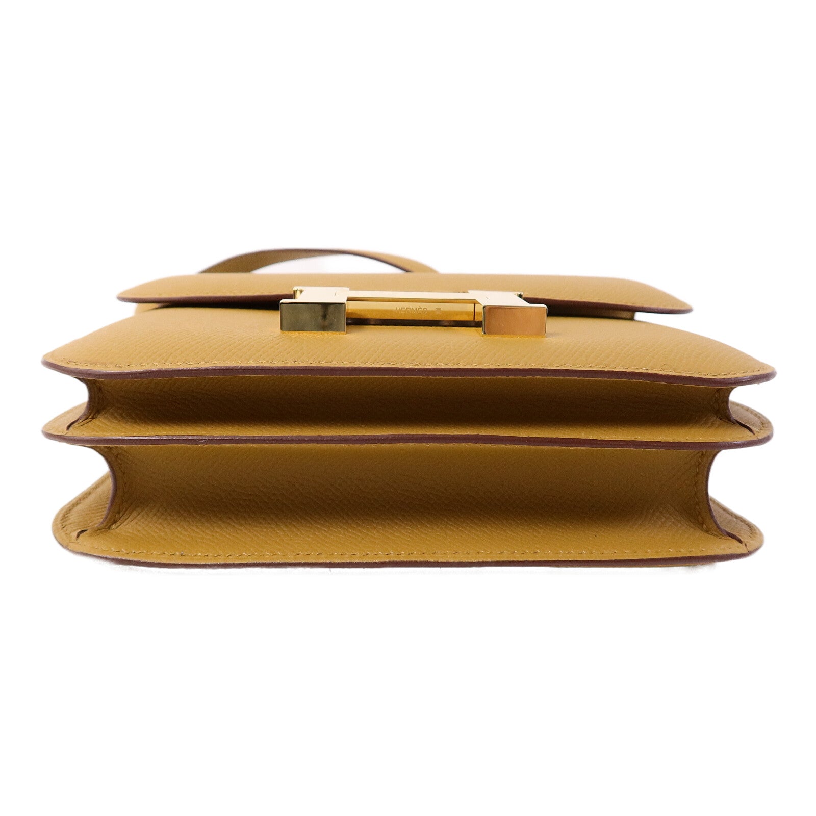 HERMES Epsom皮革Mini Constance肩背袋Sesame