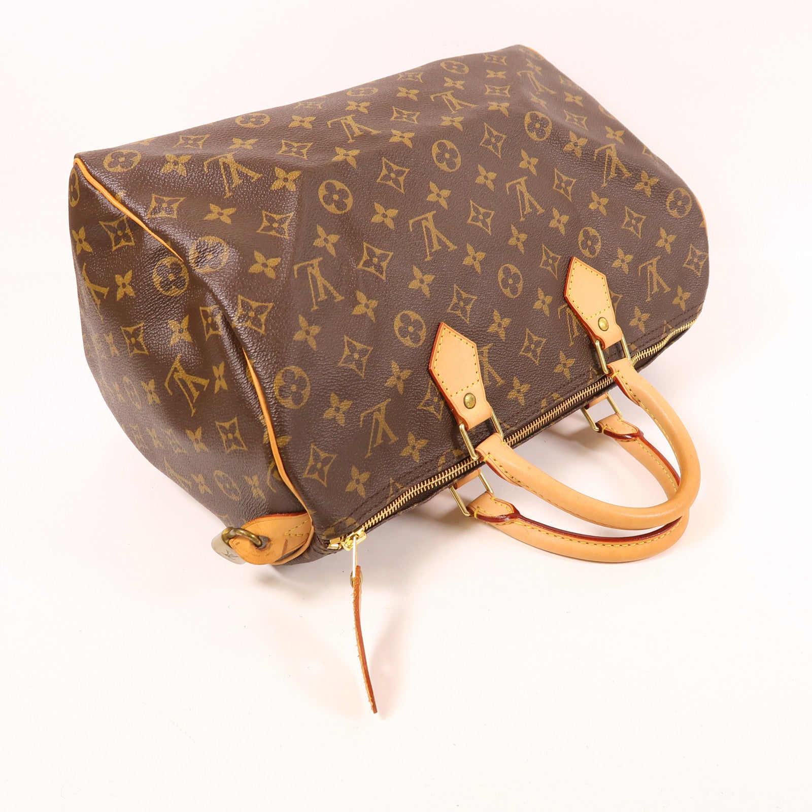 LOUIS VUITTON Monogram Speedy 35金扣手挽袋