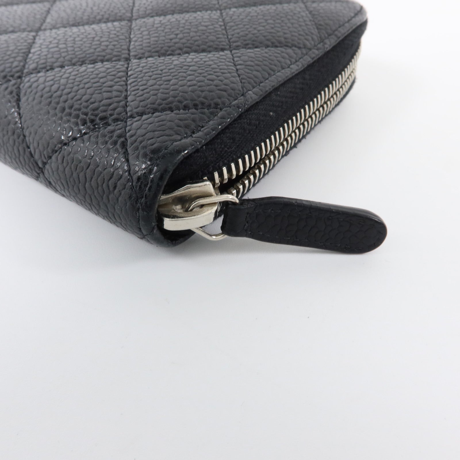 CHANEL 牛皮皮革Classic Long Zipped Wallet銀扣長錢包