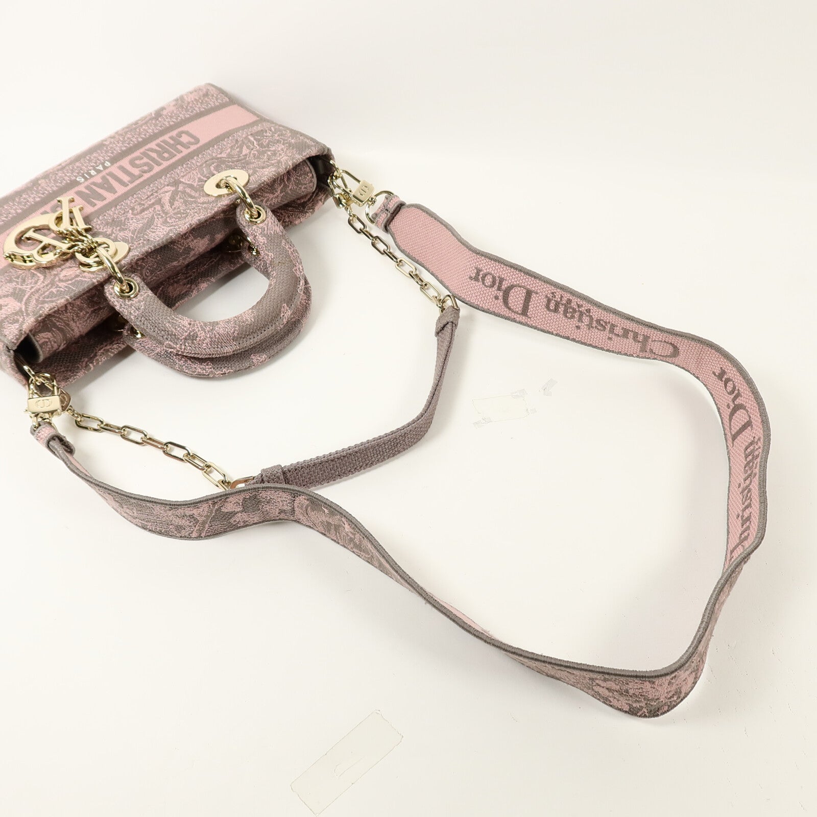 Dior 帆布Lady D-Joy Medium手挽肩背兩用袋