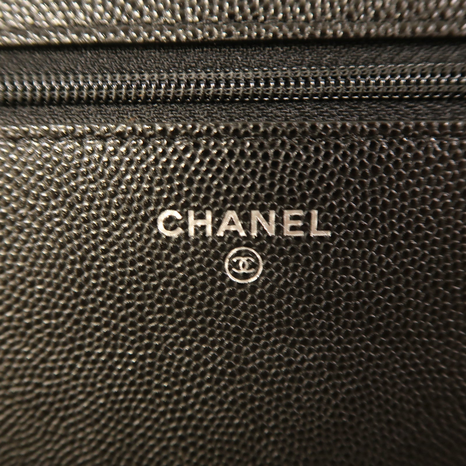 CHANEL 牛皮皮革Boy WOC Wallet On Chain銀扣鏈帶肩背袋黑色