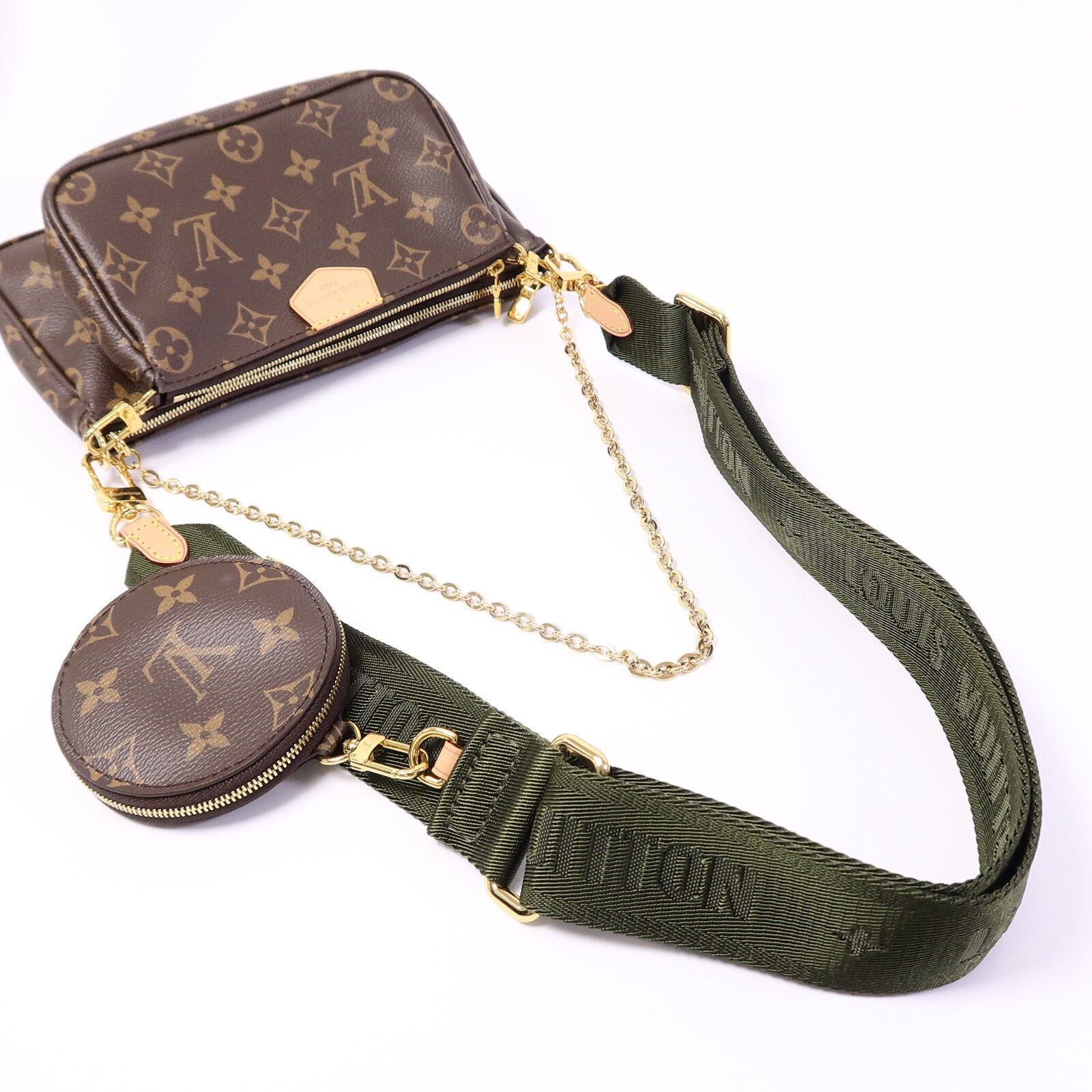LOUIS VUITTON Monogram Multi Pochette Accessoires金扣肩背袋