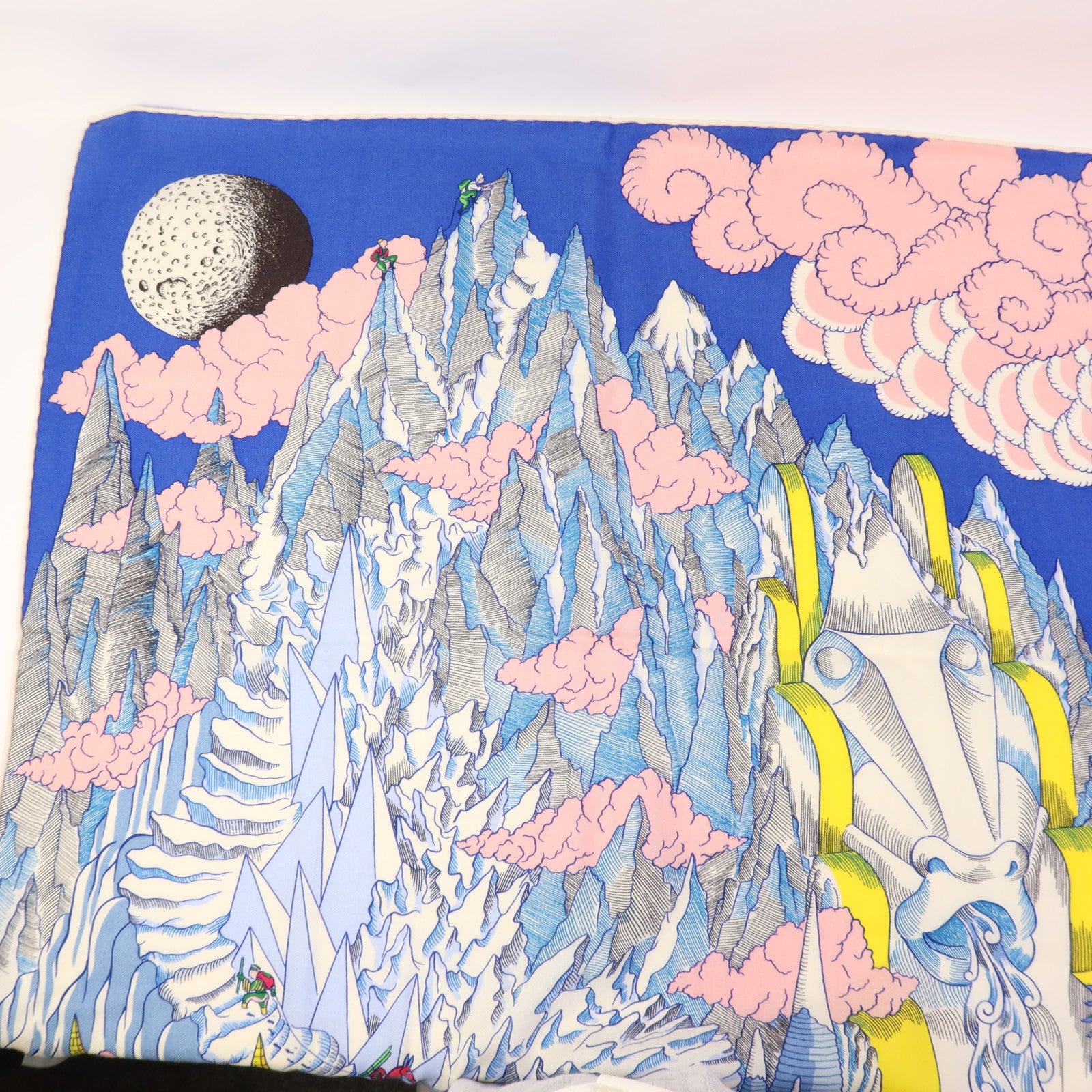 HERMES 羊絨/絲質Scarf 140X140絲巾