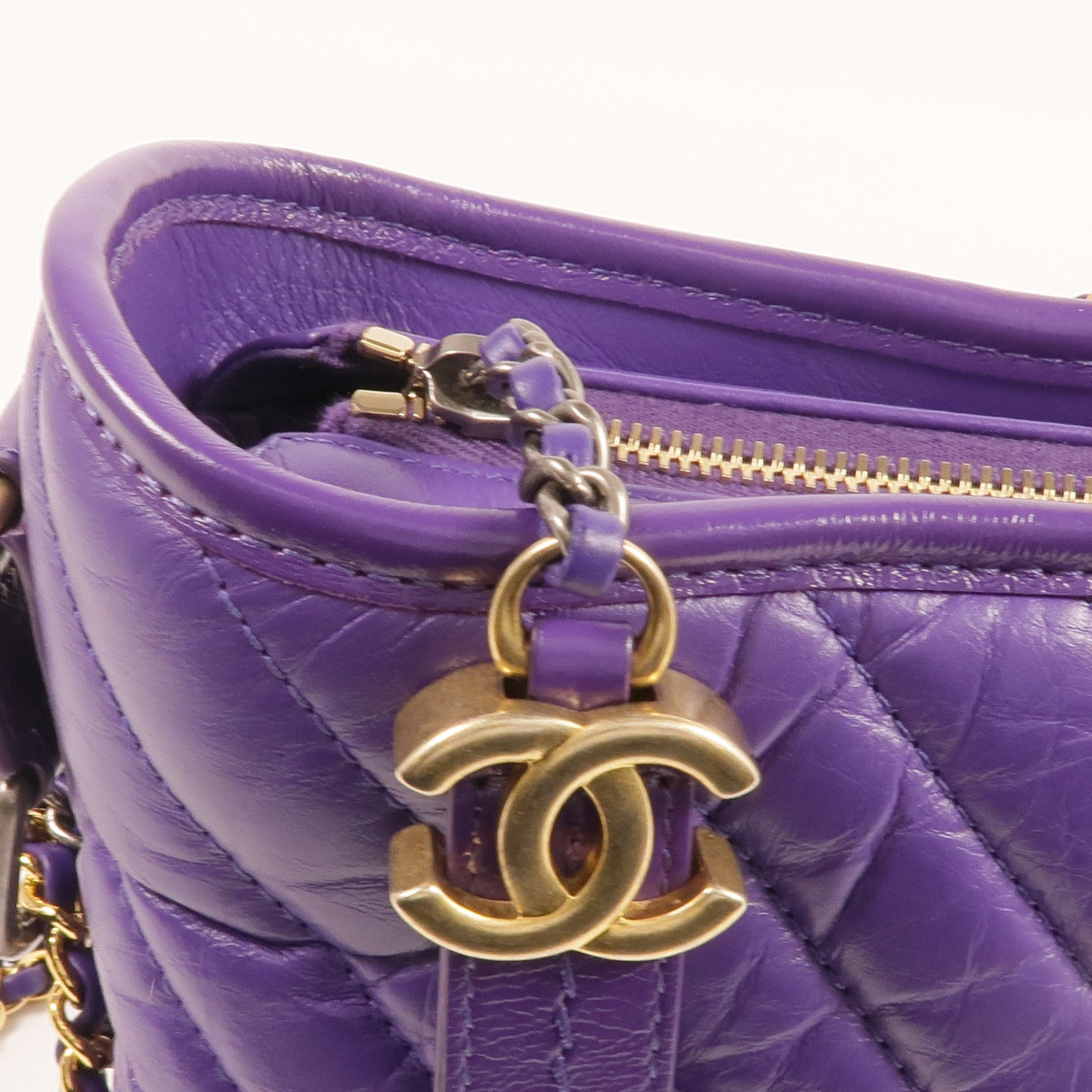 CHANEL 【激減優惠】牛皮皮革Gabrielle Mini鏈帶肩背袋