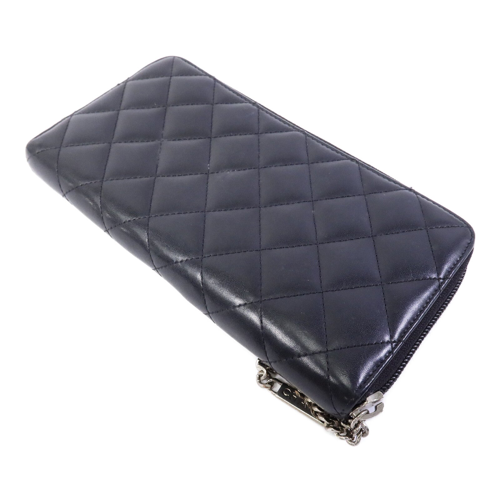 CHANEL 牛皮皮革Cambon Zipper Long Wallet長錢包