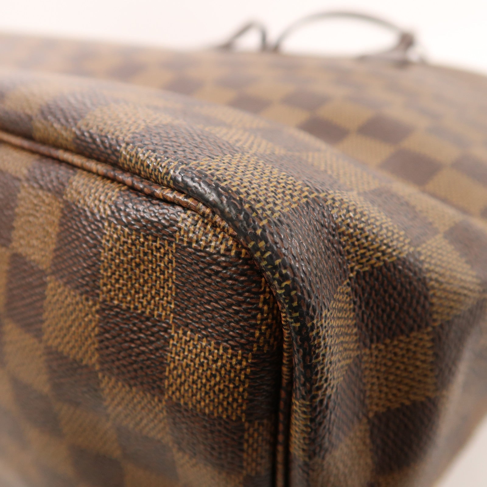 LOUIS VUITTON Damier Neverfull GM金扣肩背袋棕色