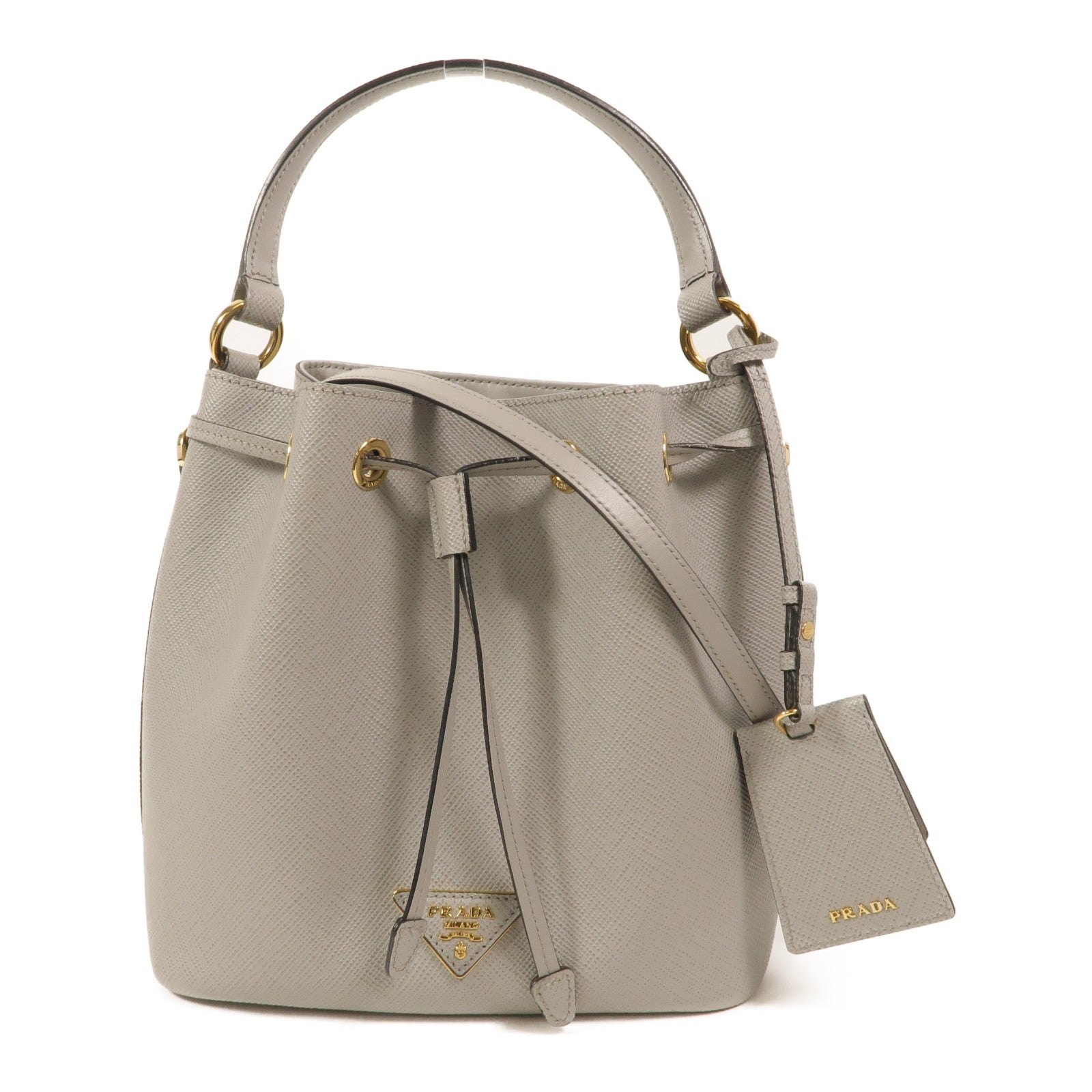 PRADA 牛皮皮革Bucket Bag手挽肩背兩用袋