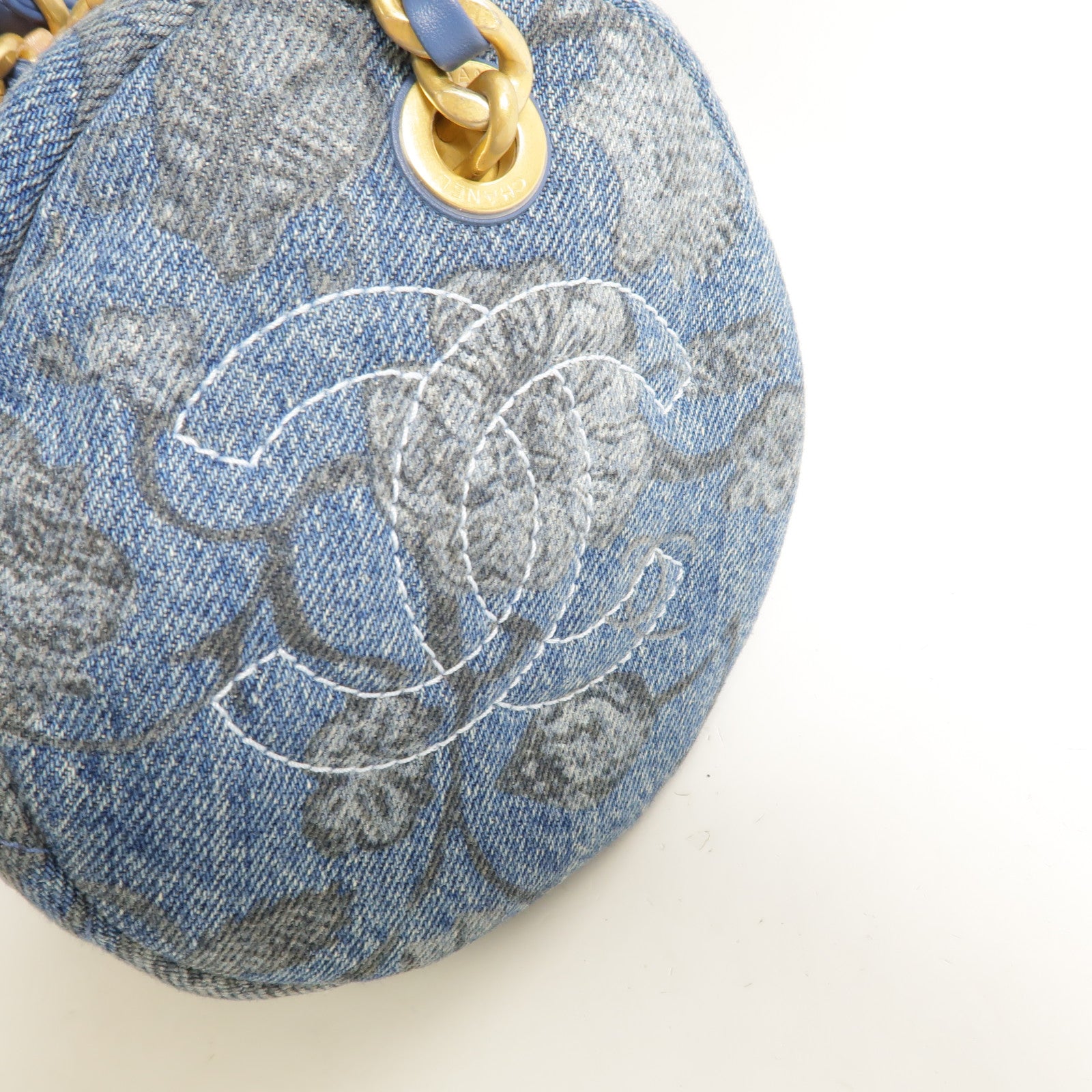 CHANEL Denim Boston Bowling Bag手挽肩背兩用袋