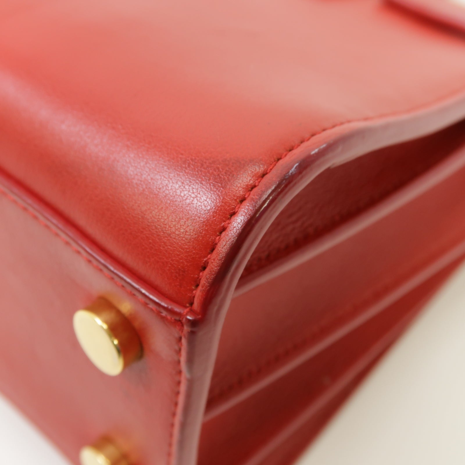 SAINT LAURENT 【激減優惠】牛皮皮革Sac De Jour 2 Way Shoulder Bag金扣手挽肩背兩用袋紅色