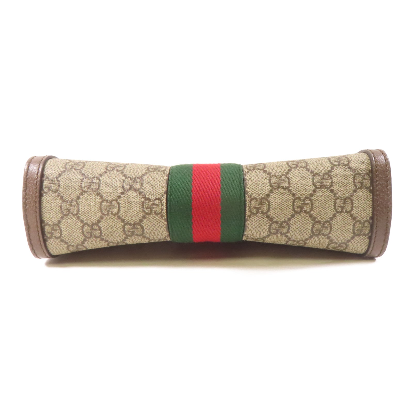 GUCCI 【激減優惠】塗層帆布GG Supreme Ophidia金扣鏈帶肩背袋啡色