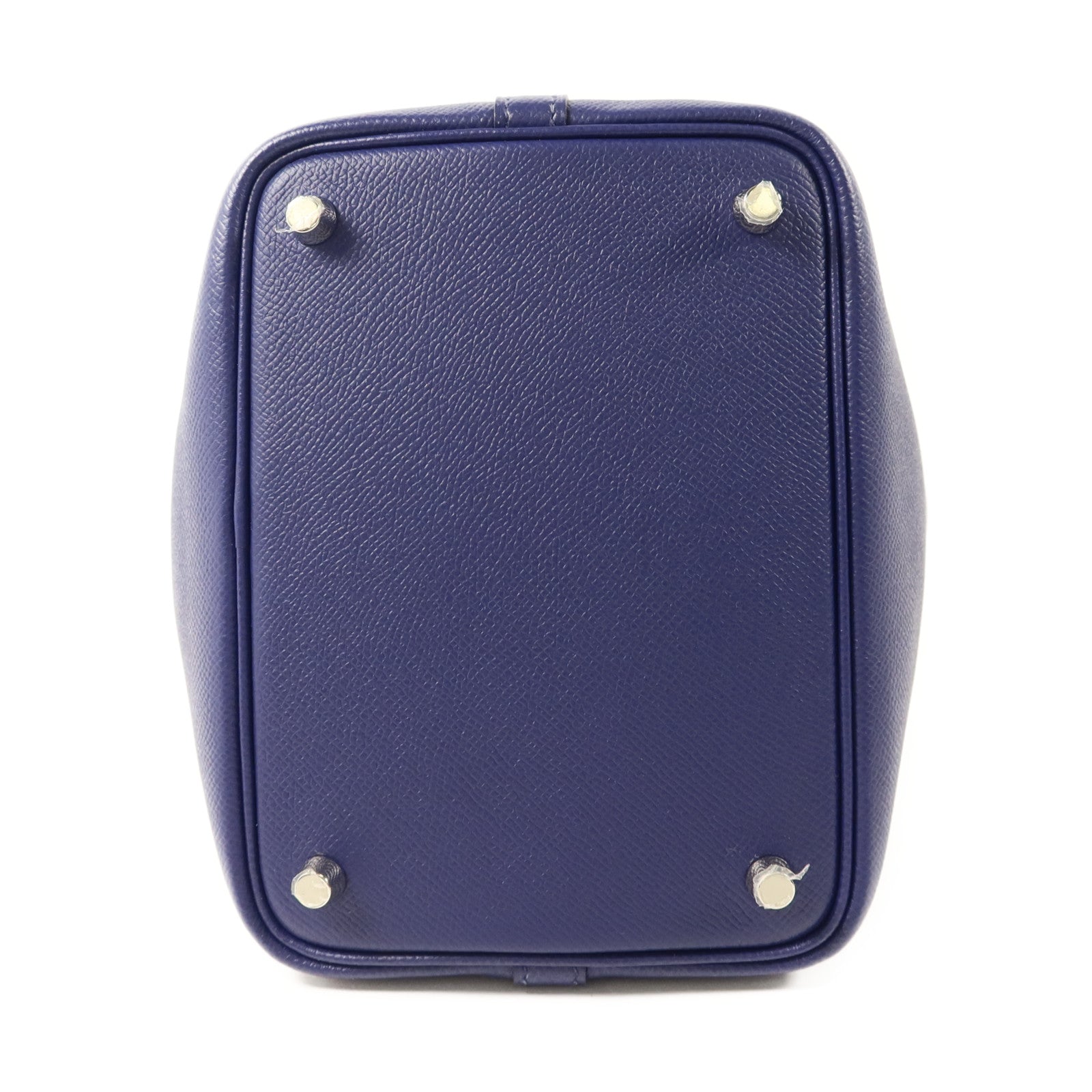 HERMES Epsom皮革Picotin Lock 18銀扣手挽袋Bleu Encre