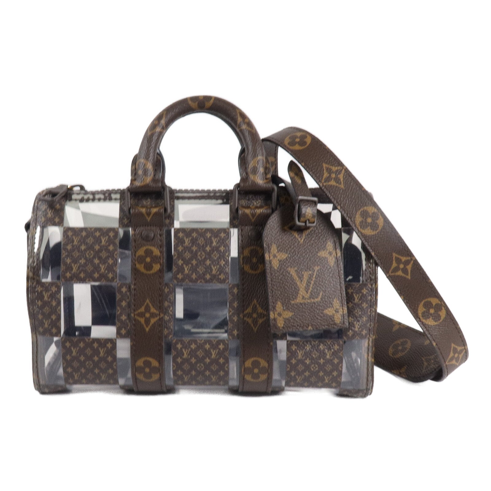 LOUIS VUITTON Monogram Chess Keepall Bandoulie 25手挽肩背兩用袋