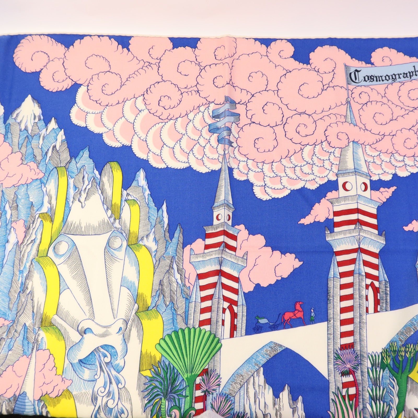 HERMES 羊絨/絲質Scarf 140X140絲巾