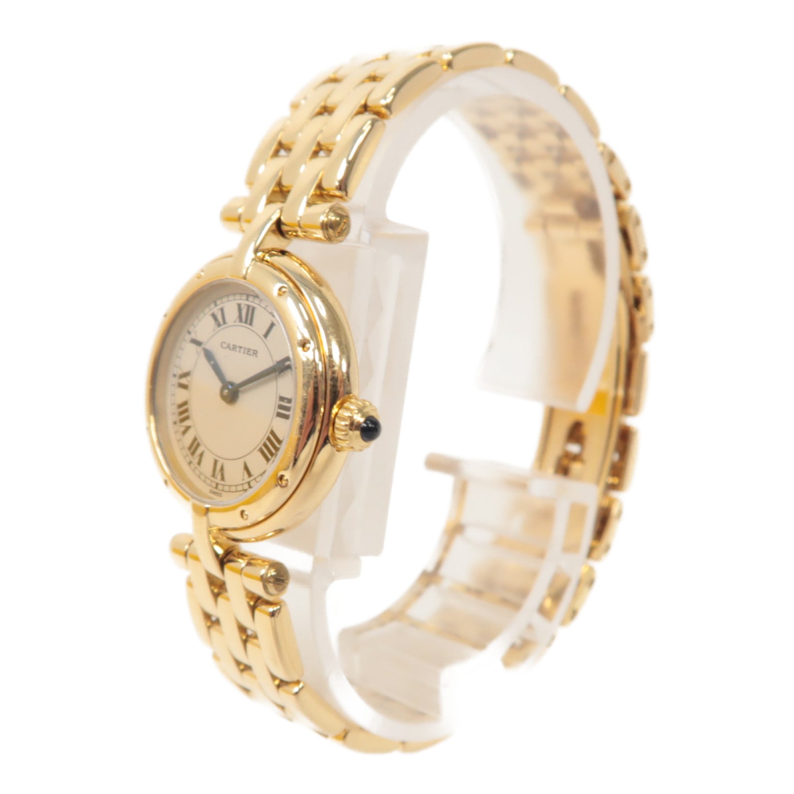 CARTIER Panthere SM 18K黃金手錶石英機芯米色