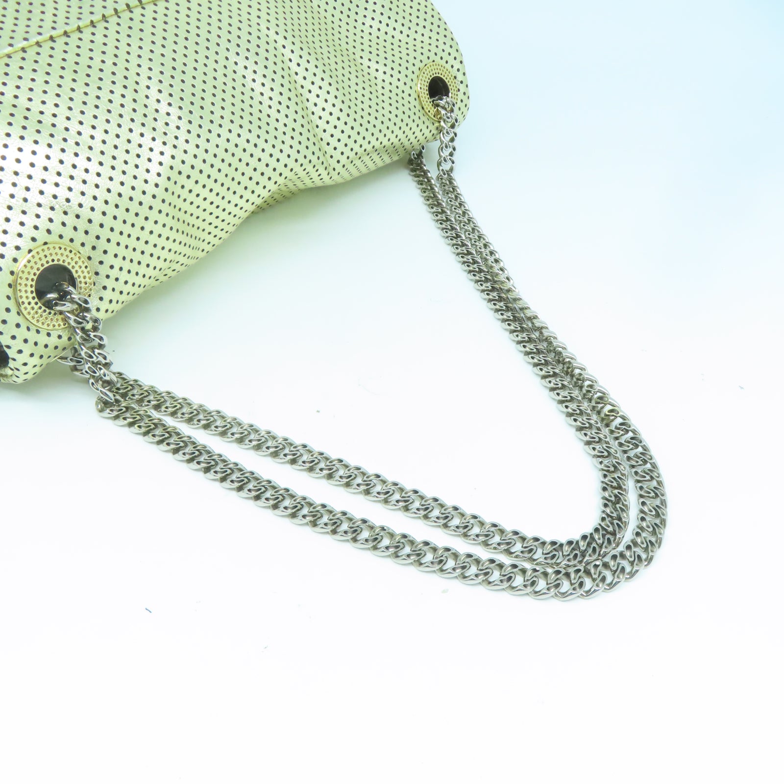 CHANEL 【激減優惠】牛皮皮革Chain Shoulder金扣鏈帶肩背袋金色