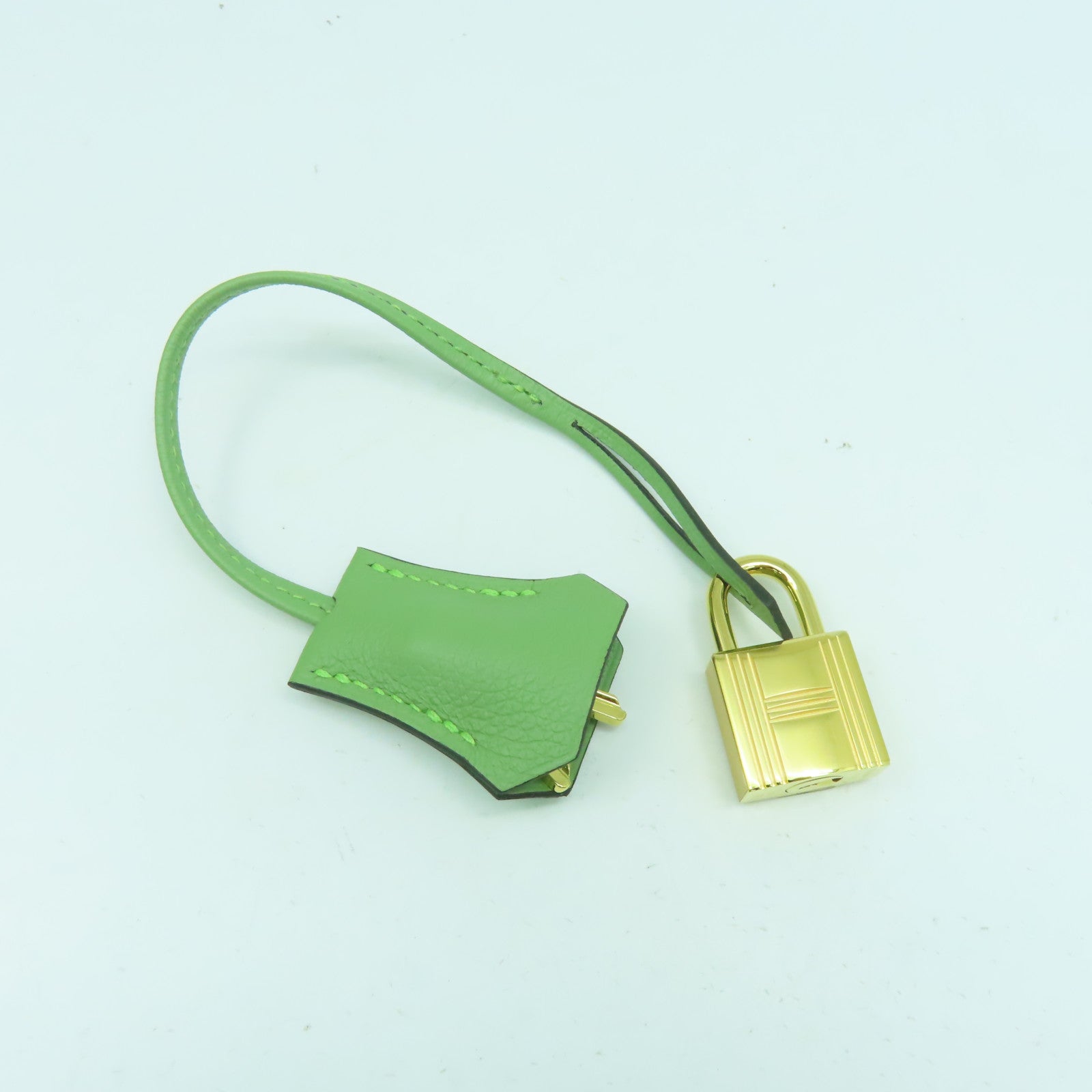 HERMES Evercolour皮革Kelly 28金扣手挽肩背兩用袋牛油果绿色
