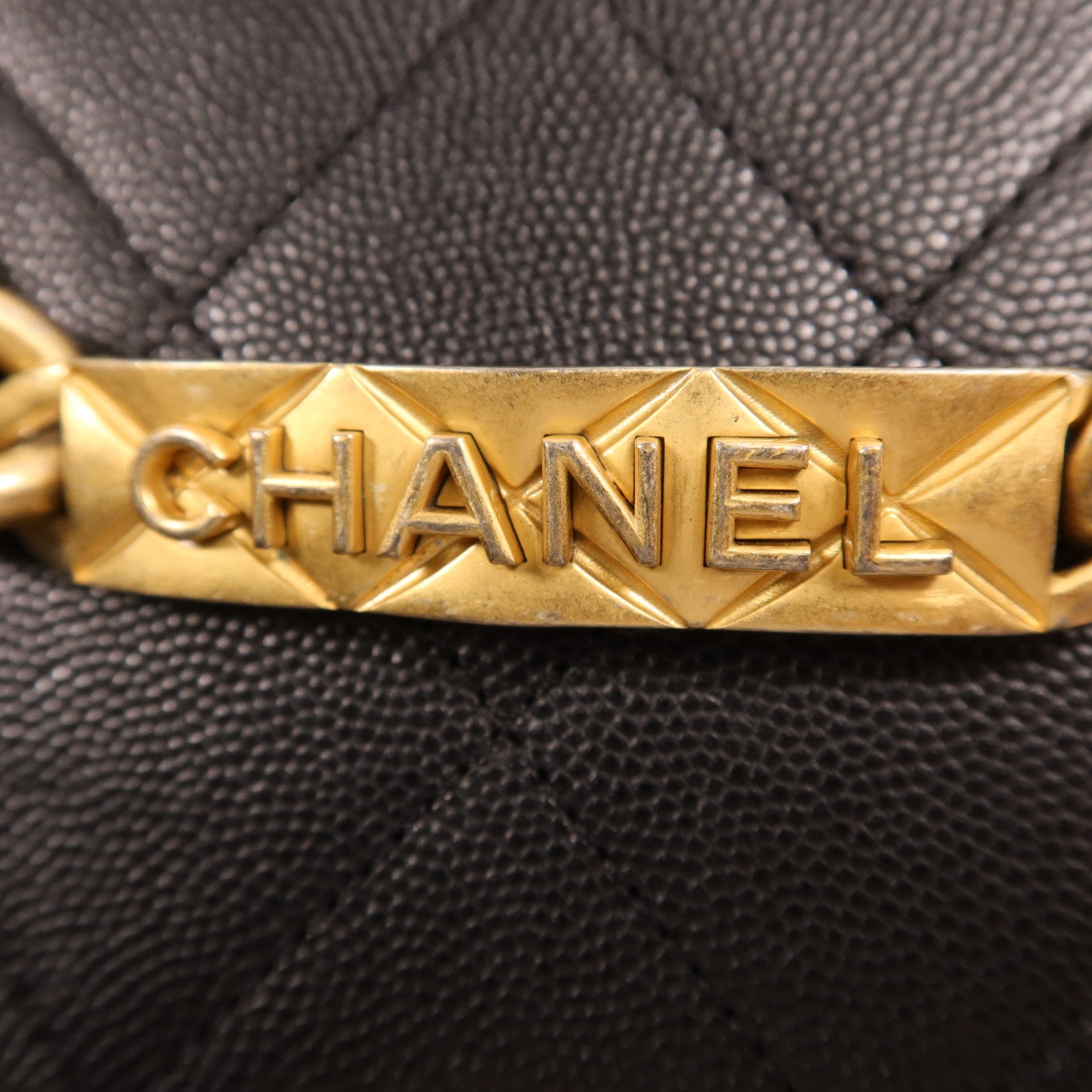 CHANEL 牛皮皮革Chain Shoulder Bag金扣鏈帶肩背袋