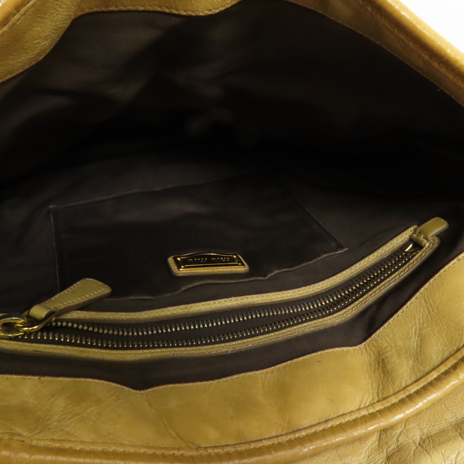 Miu Miu 牛皮皮革2 Way Shoulder金扣手挽肩背兩用袋