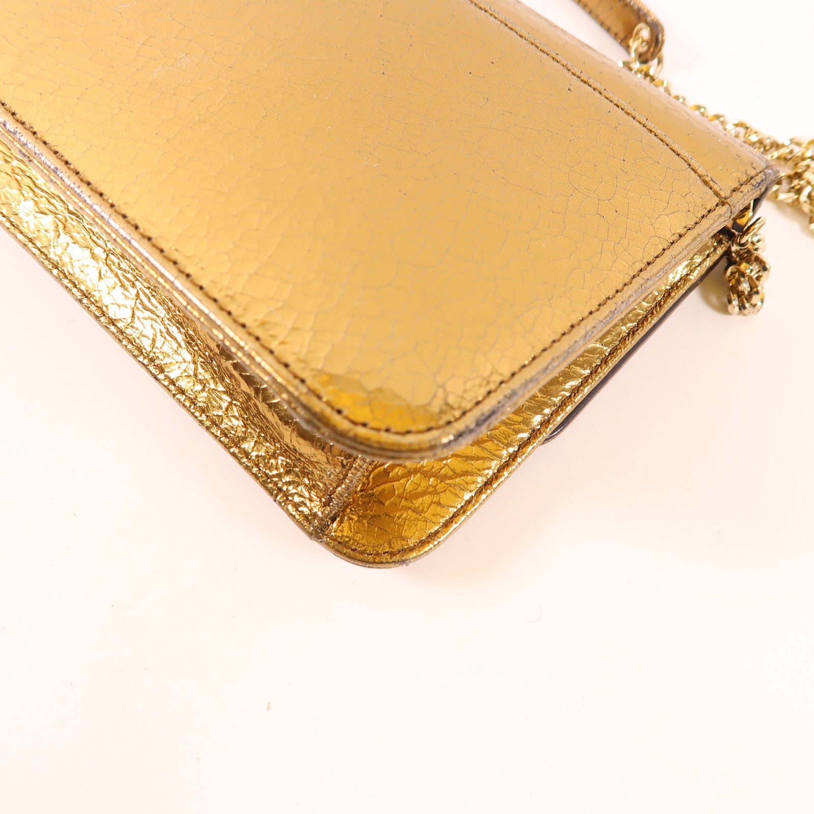 Dior 皮革Chain Shoulder金扣鏈帶肩背袋