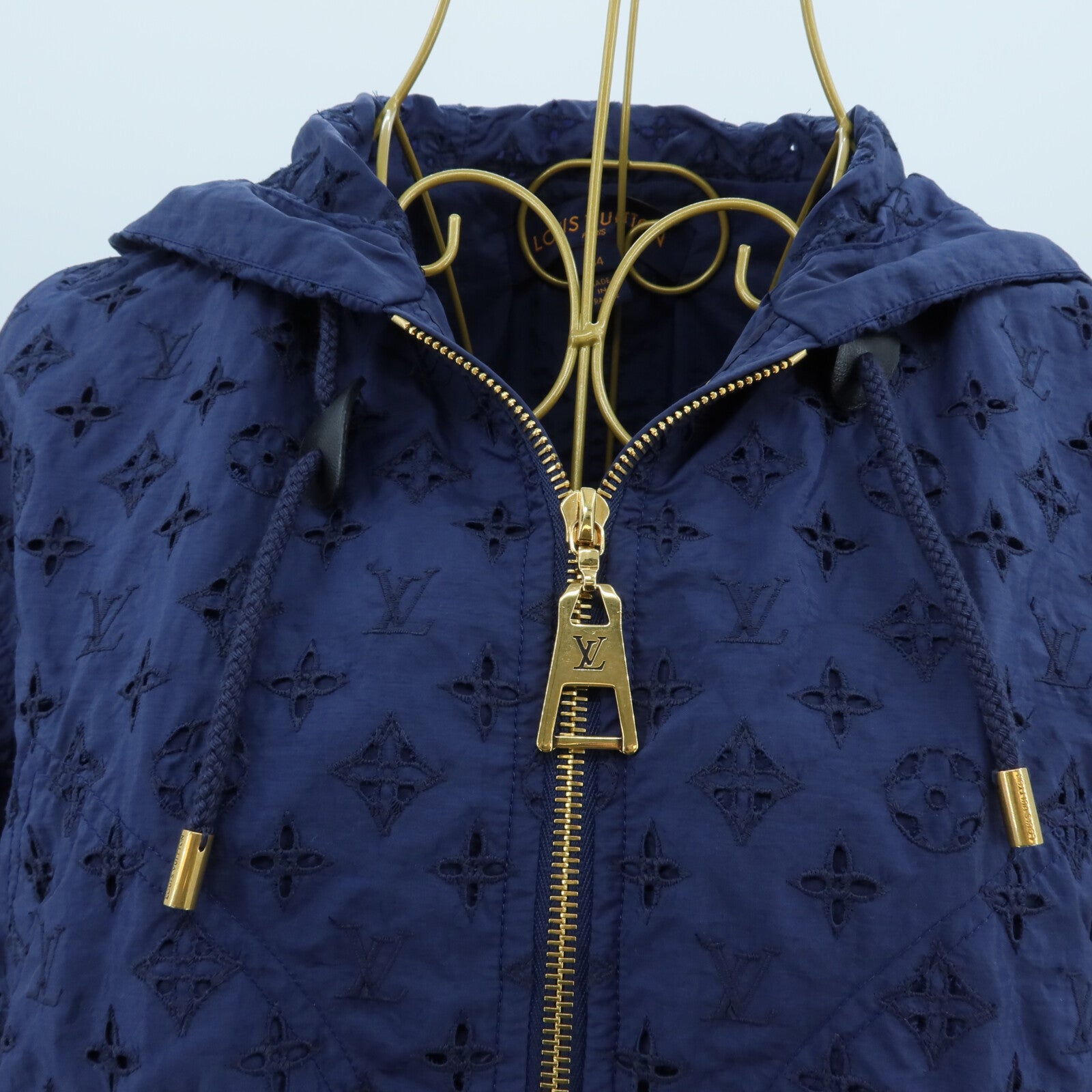 LOUIS VUITTON Nylon/Wool/Polyamide Broderie Anglaise Monograms Blouson外套