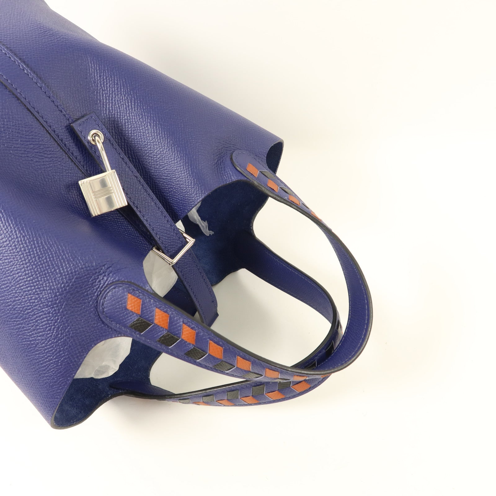 HERMES Epsom皮革Picotin Lock 18銀扣手挽袋Bleu Encre