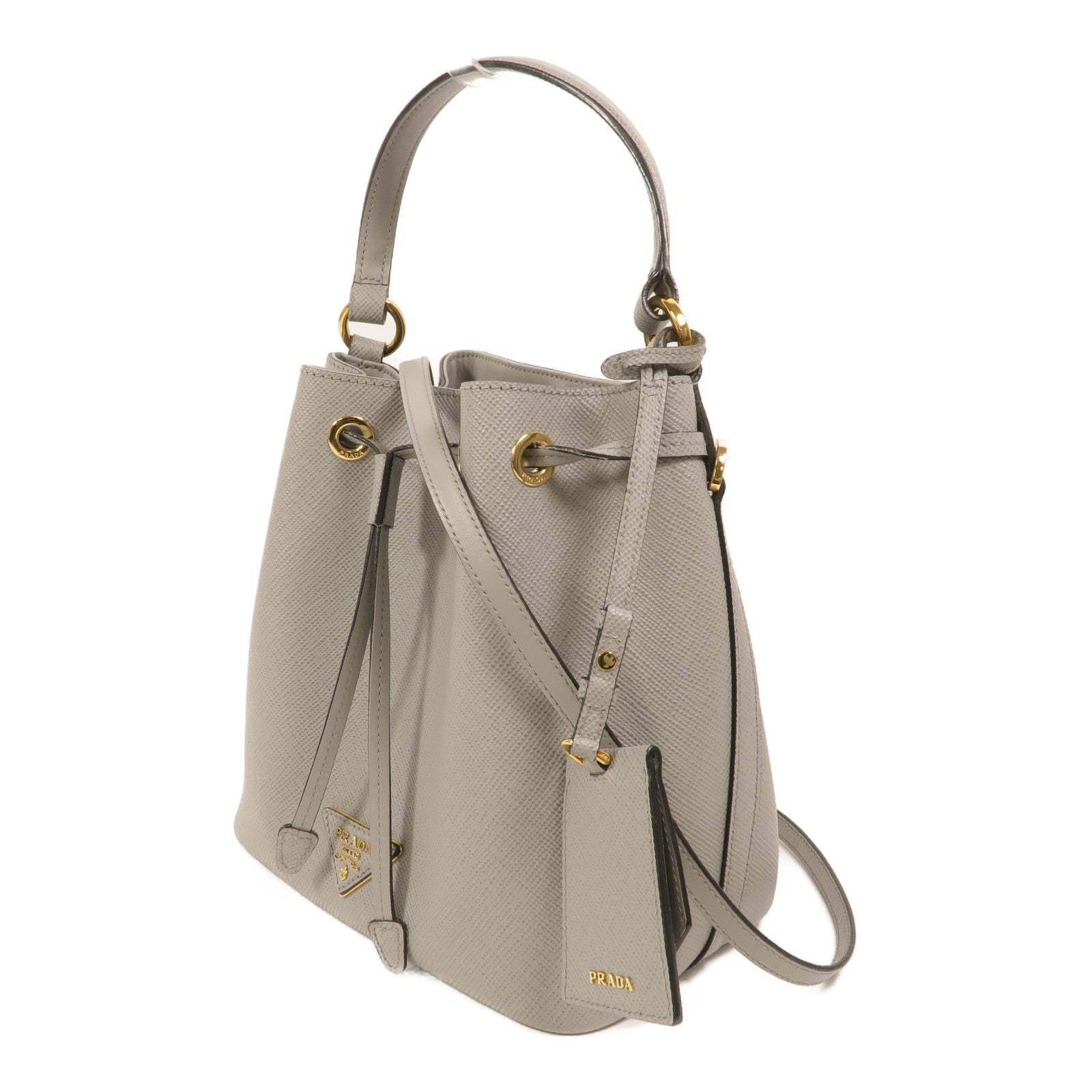 PRADA 牛皮皮革Bucket Bag手挽肩背兩用袋
