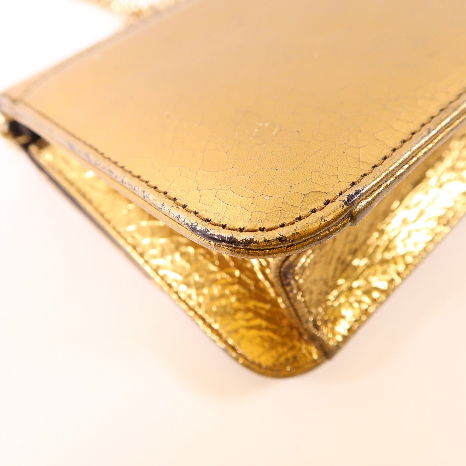 Dior 皮革Chain Shoulder金扣鏈帶肩背袋