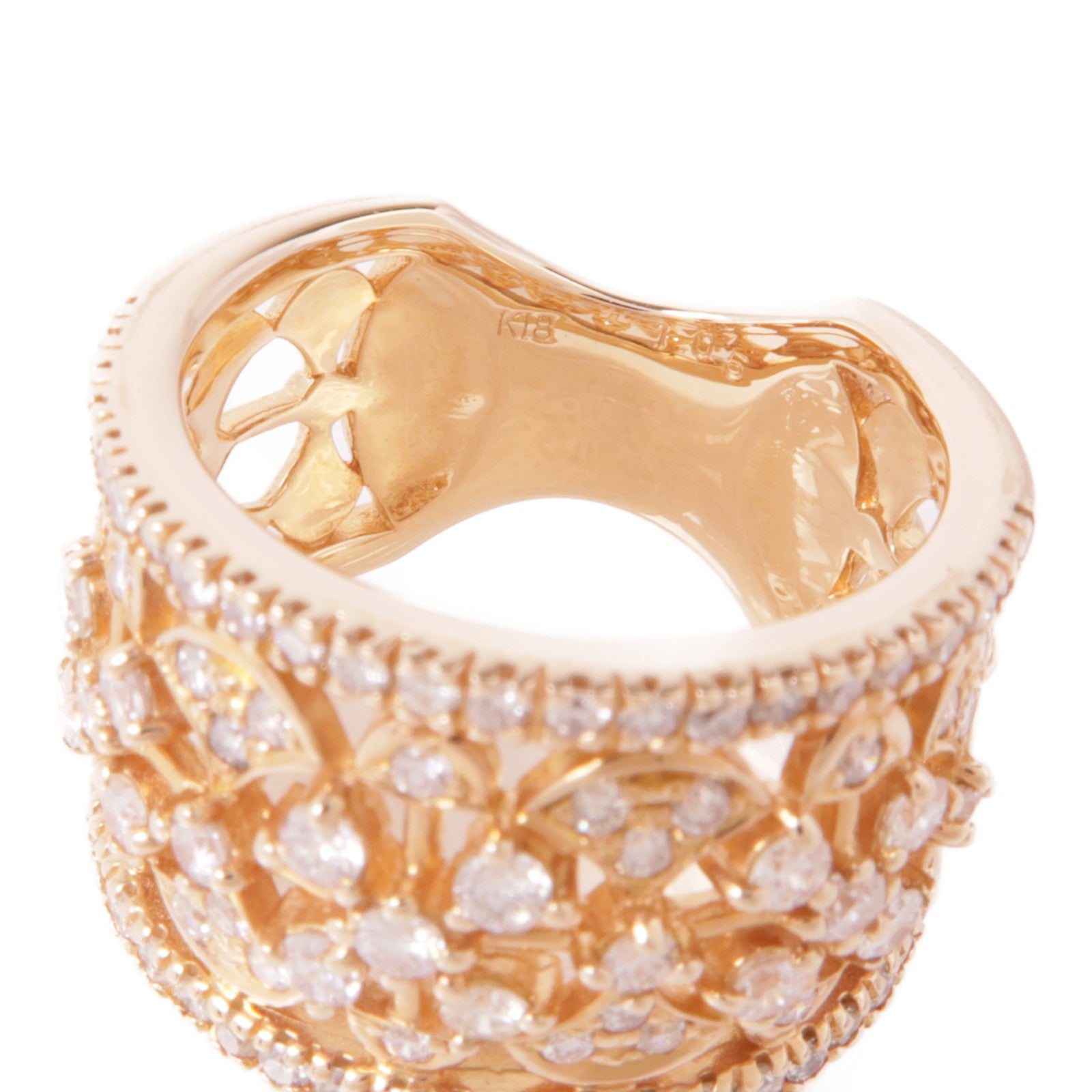 JEWELRY Diamond Ring 18K Pink Gold US#5.75