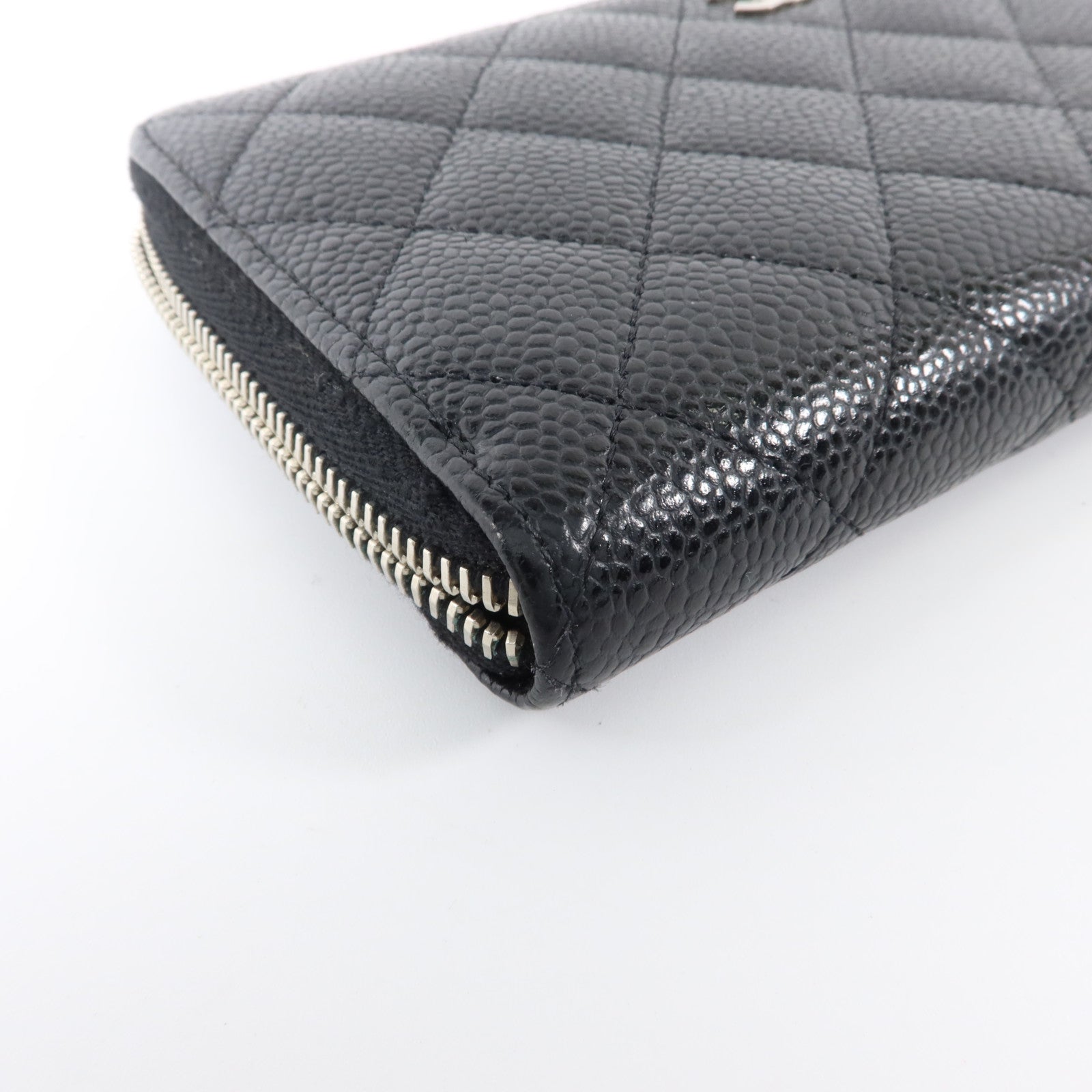 CHANEL 牛皮皮革Classic Long Zipped Wallet銀扣長錢包