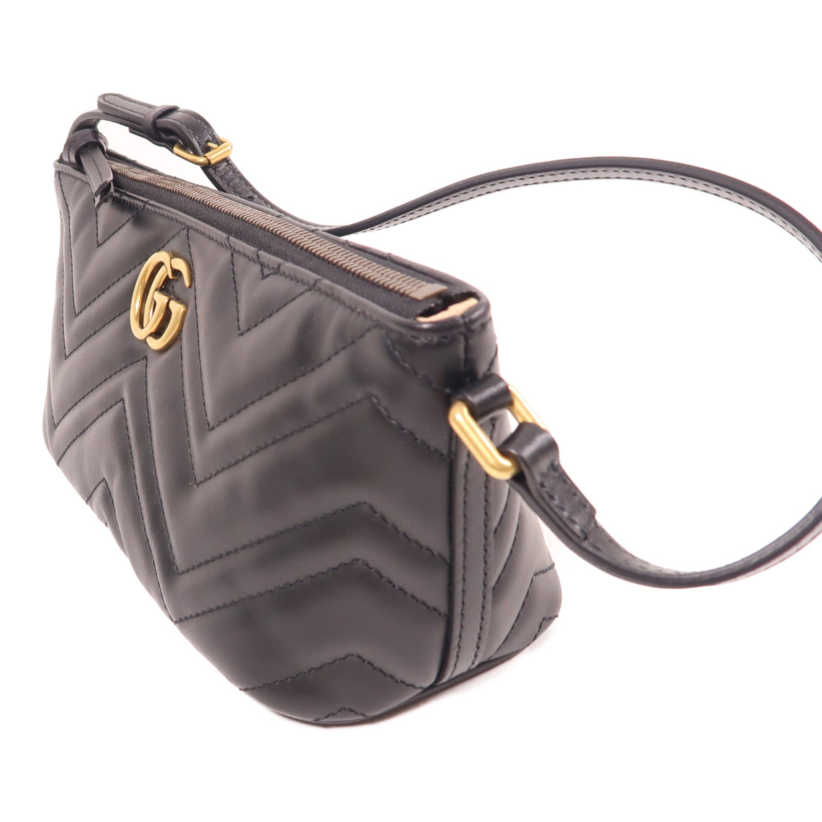 GUCCI 牛皮皮革Marmont金扣肩背袋