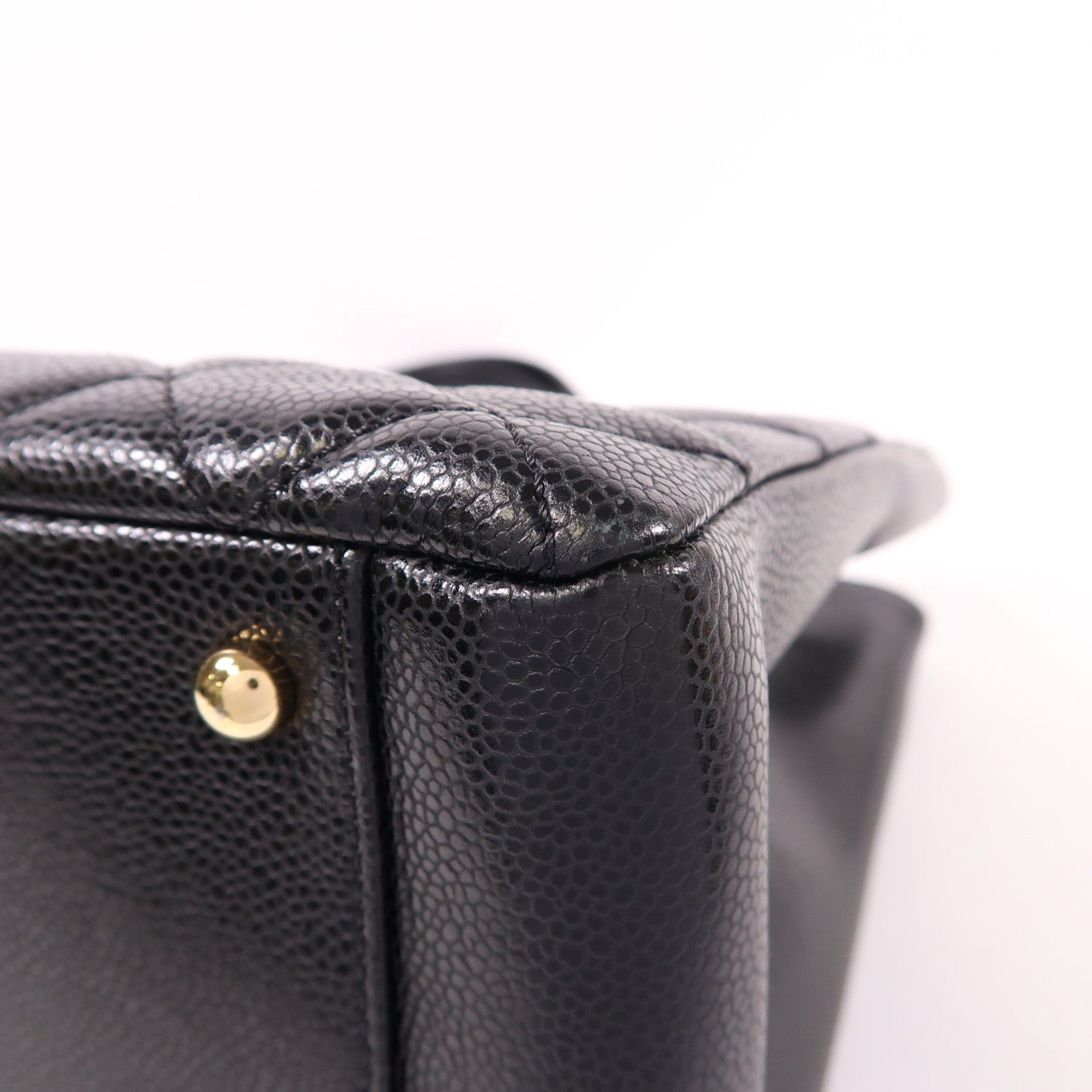 CHANEL 牛皮皮革GST Grand Shopping Tote Bag XL金扣鏈帶肩背袋/手挽袋