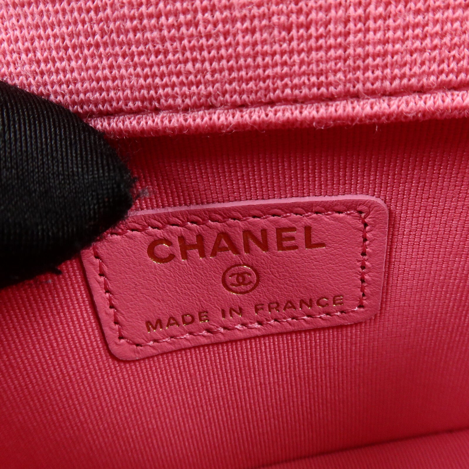 CHANEL Jersey Fabric Mini Flap Clutch With Chain鏈帶肩背袋