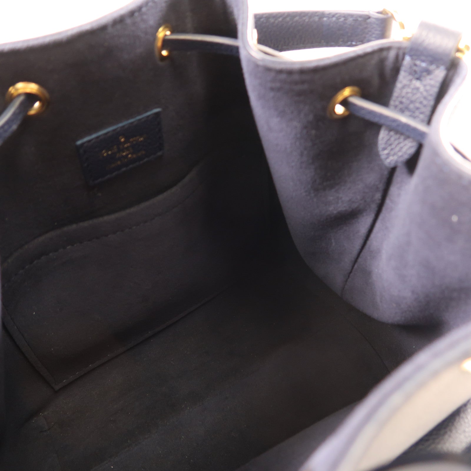 LOUIS VUITTON 牛皮皮革Lock Me金扣手挽肩背兩用袋深藍色/白色
