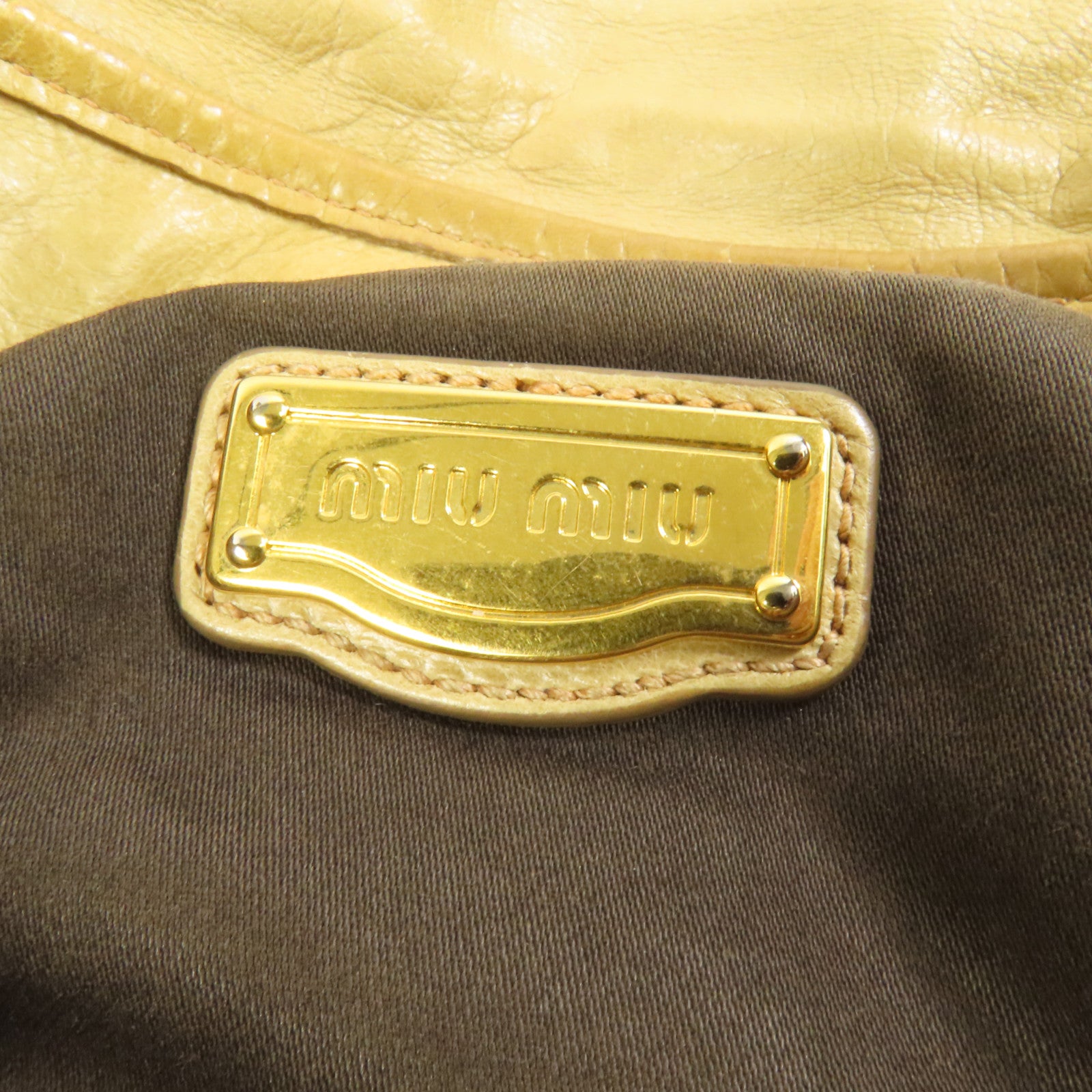 Miu Miu 牛皮皮革2 Way Shoulder金扣手挽肩背兩用袋