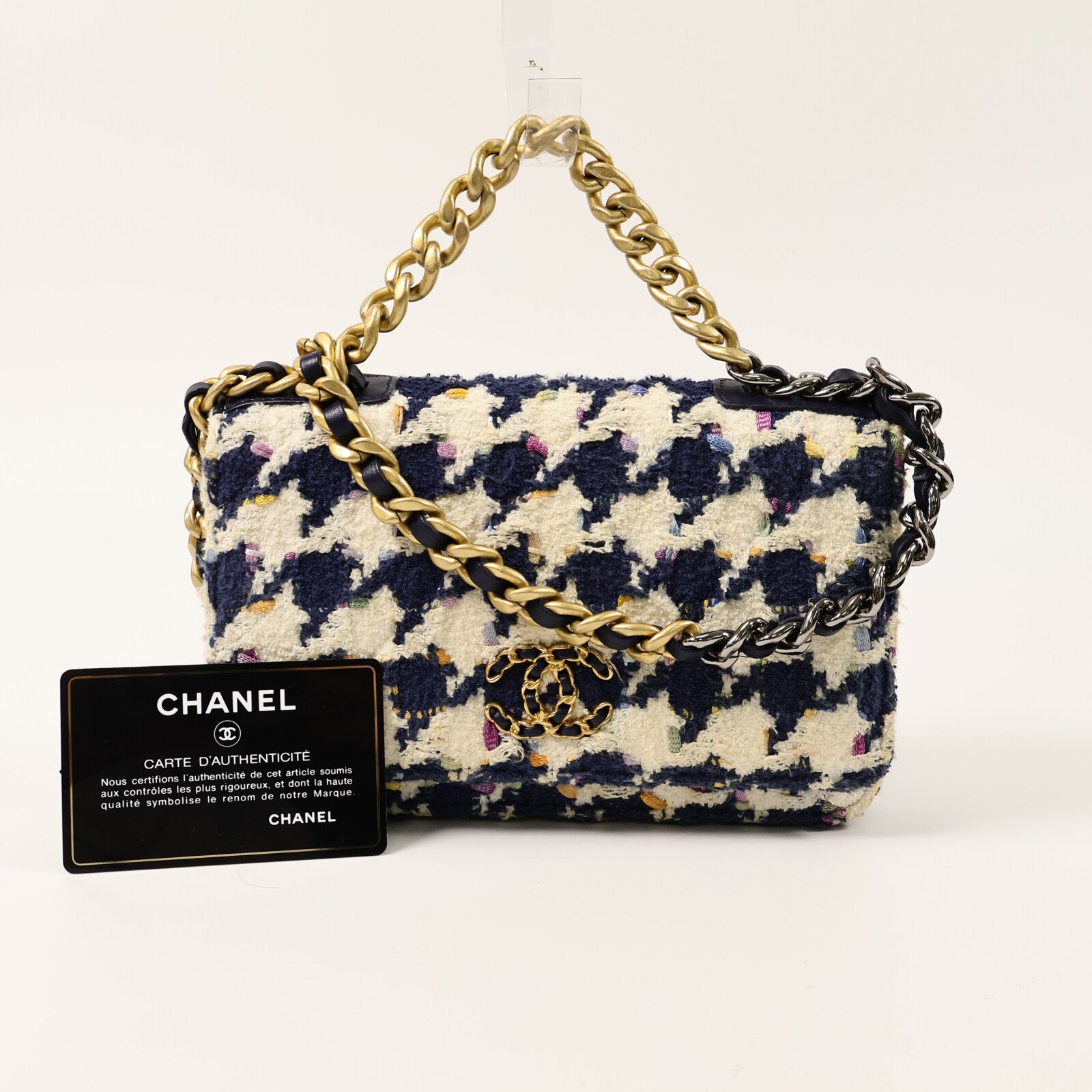 CHANEL Tweed C19 Wallet On Chain鏈帶手挽肩背兩用袋