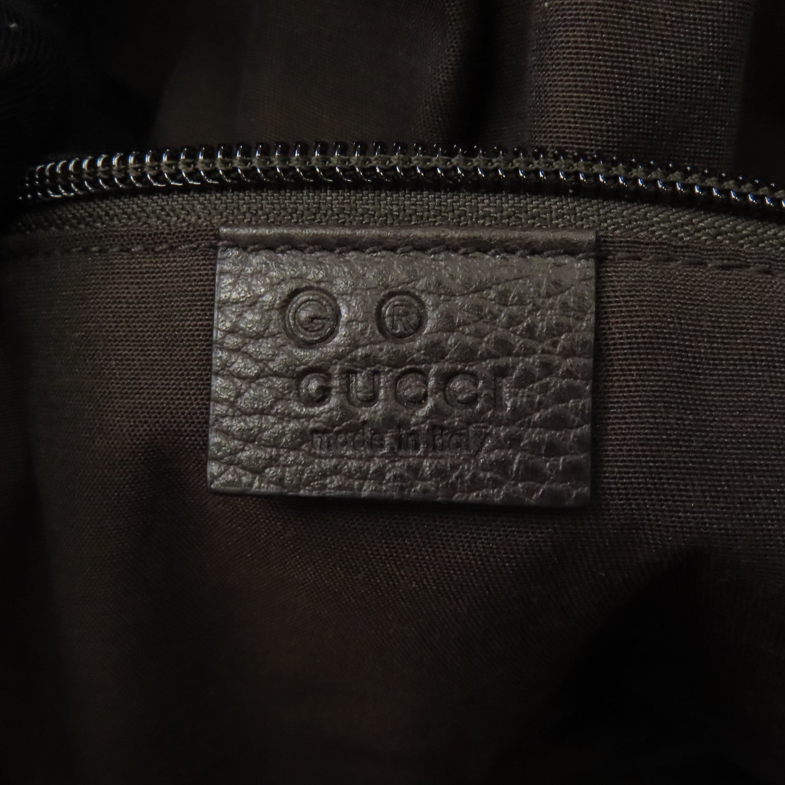 GUCCI 塗層帆布Backpack金扣背包棕色