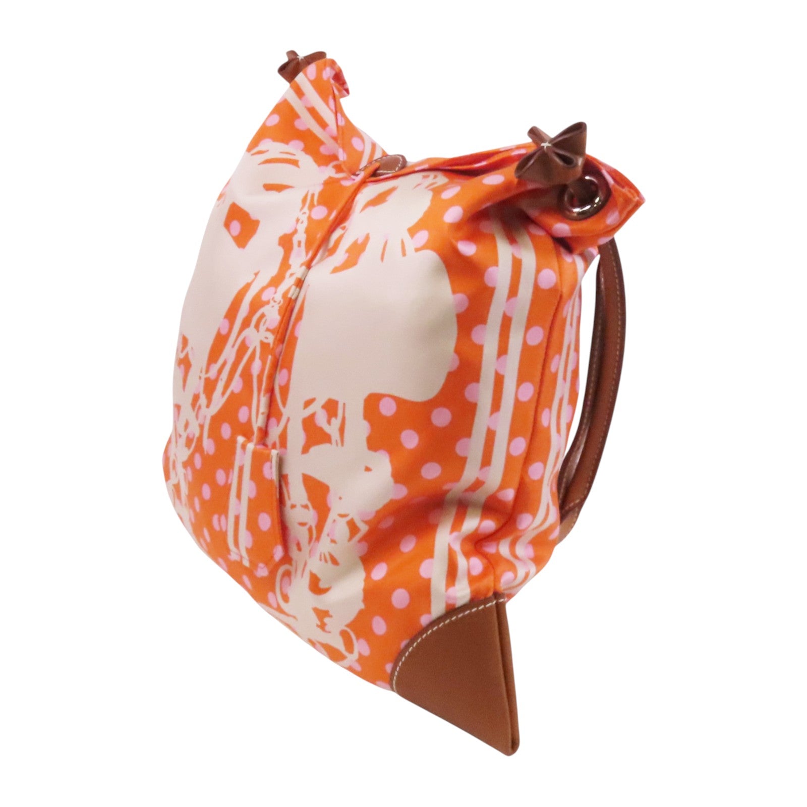 HERMES 絲質Silky City銀扣肩背袋