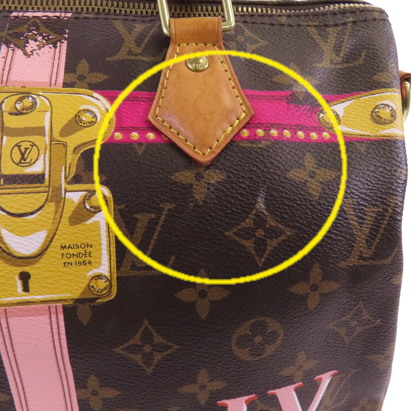LOUIS VUITTON Monogram Speedy Bandouliere 30 Summer Trunk金扣手挽肩背兩用袋