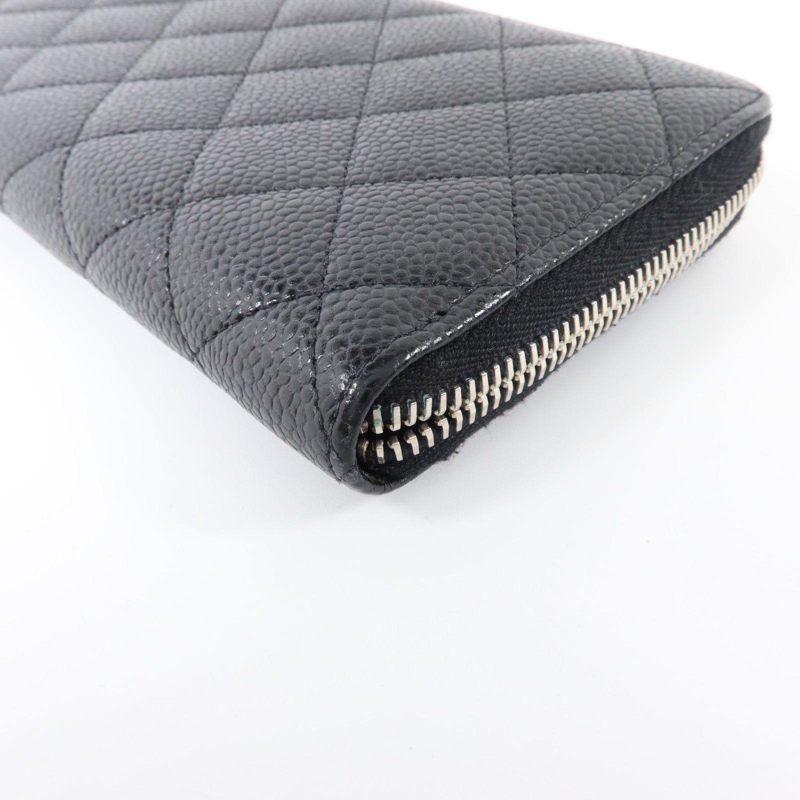 CHANEL 牛皮皮革Classic Long Zipped Wallet銀扣長錢包