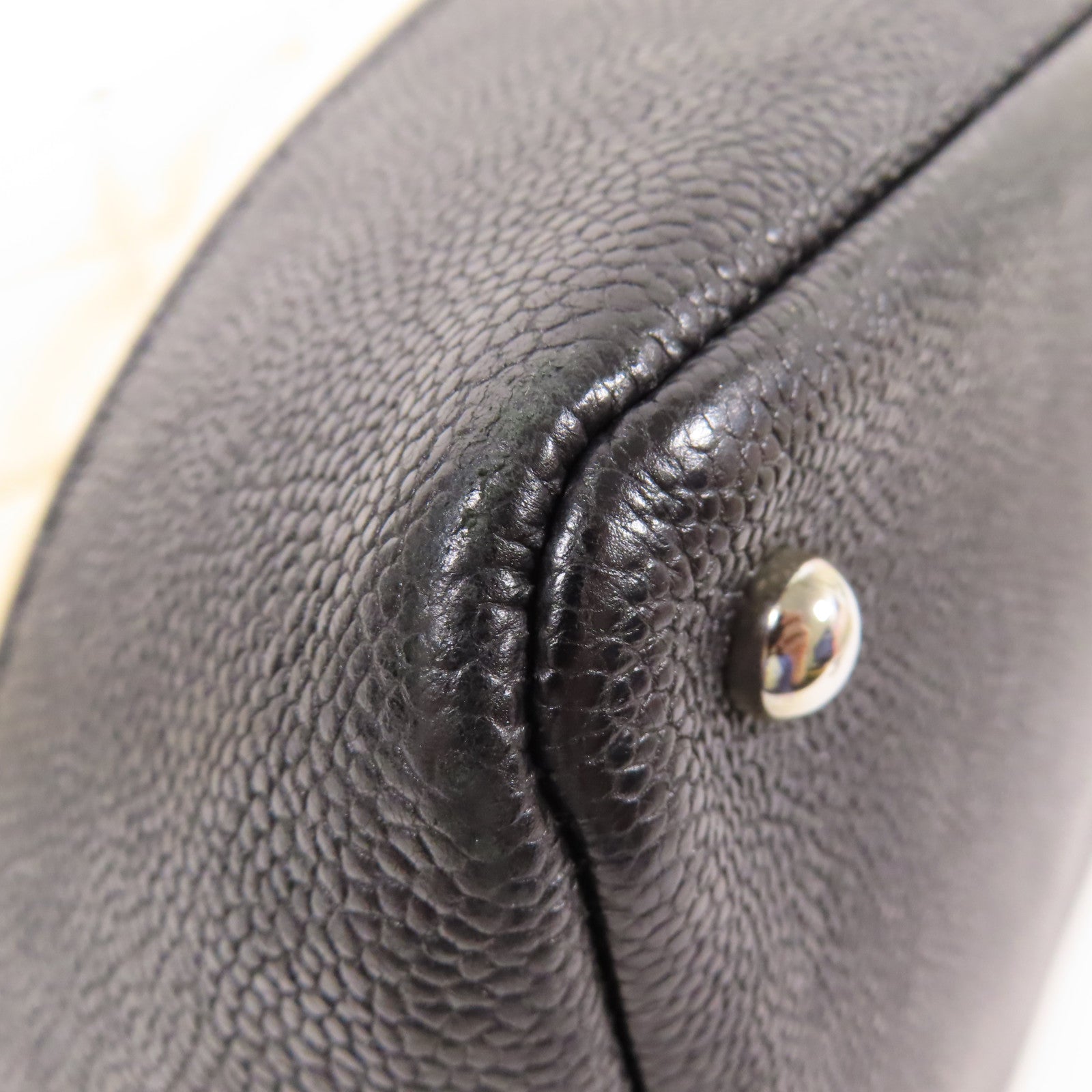 CHANEL 牛皮皮革Shoulder Bag銀扣手挽肩背兩用袋