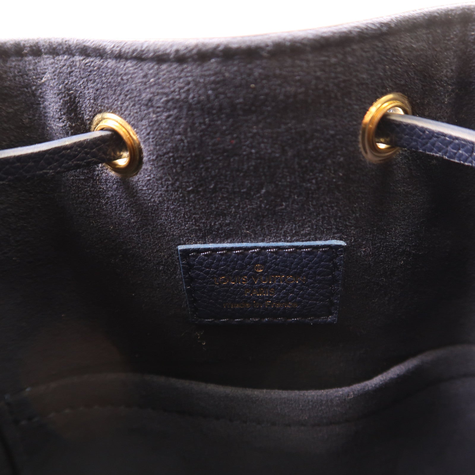 LOUIS VUITTON 牛皮皮革Lock Me金扣手挽肩背兩用袋深藍色/白色