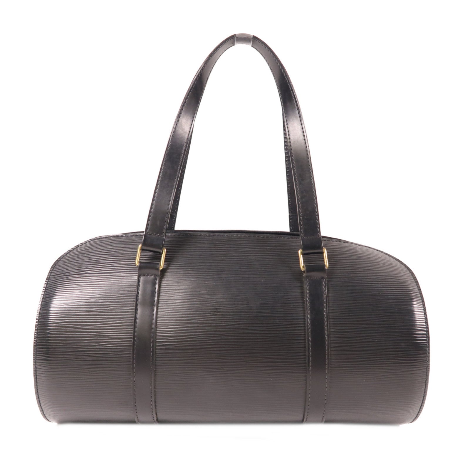 LOUIS VUITTON Epi Soufflot金扣肩背袋黑色