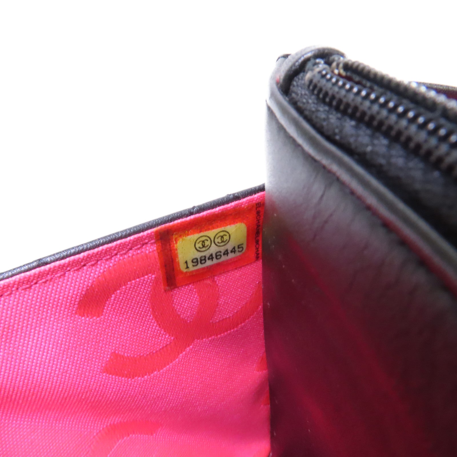 CHANEL 【激減優惠】菱格羊皮皮革Cambon WOC Wallet On Chain Shoulder Bag銀扣鏈帶肩背袋黑色