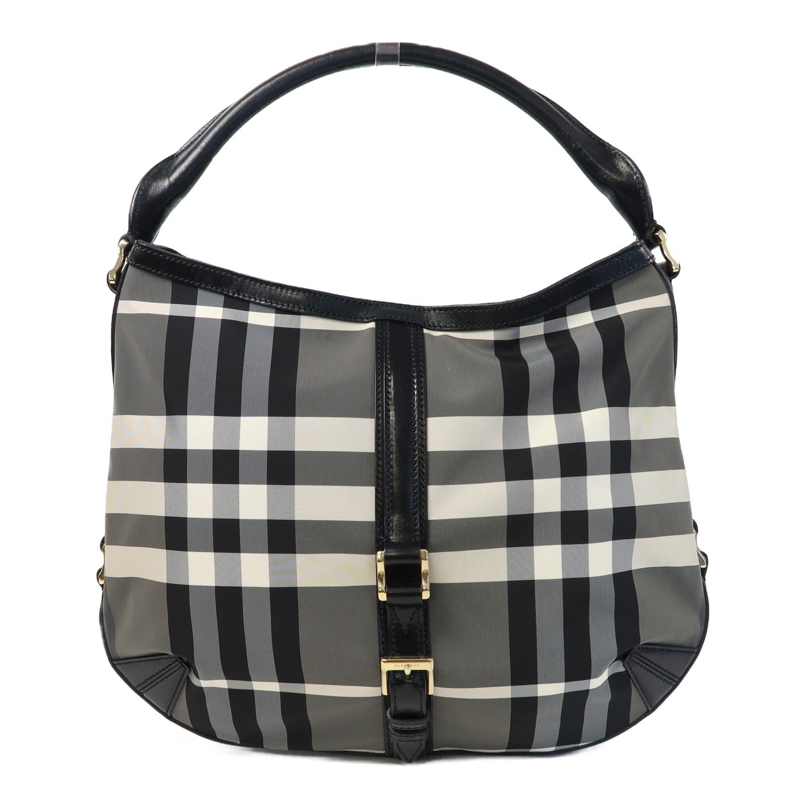 BURBERRY 尼龍Shoulder Bag金扣肩背袋黑色/灰色/白色