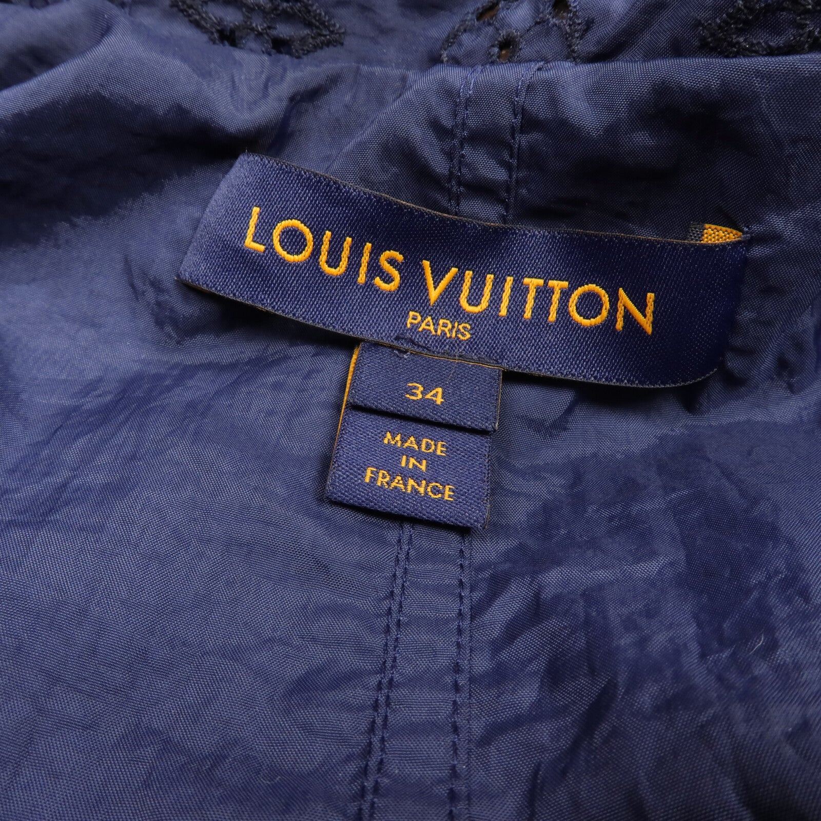 LOUIS VUITTON Nylon/Wool/Polyamide Broderie Anglaise Monograms Blouson外套