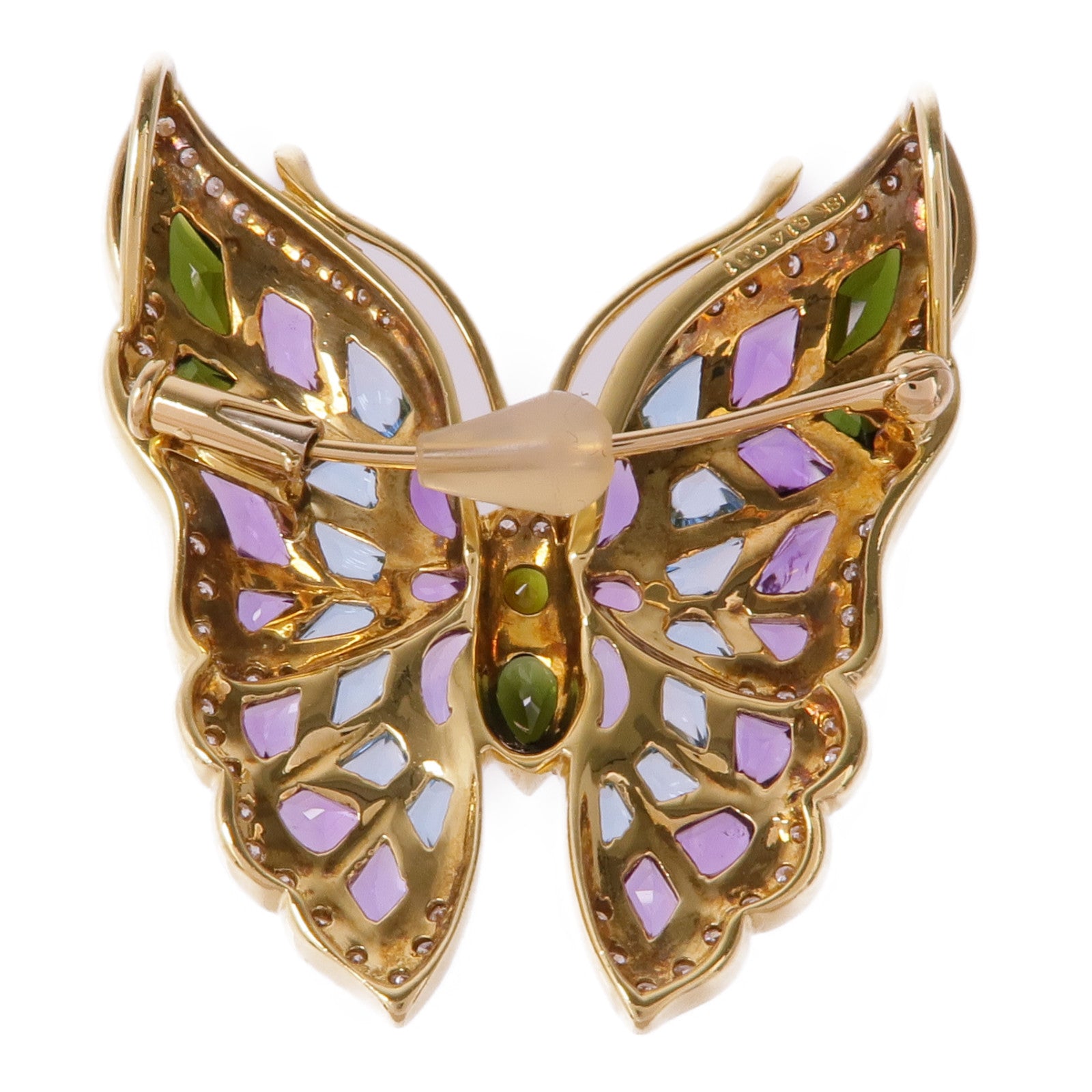 JEWELRY 18K黃金Diamond/Semi-Precious Brooch鑽石/半寶石胸針