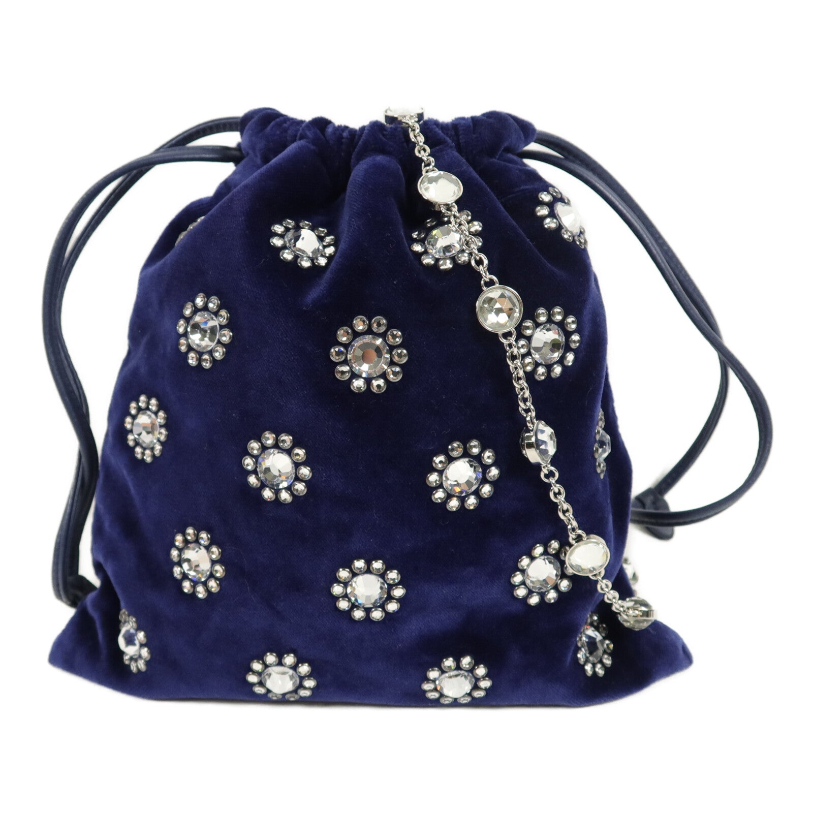 Miu Miu 天鵝絨Shoulder Bag鏈帶肩背袋